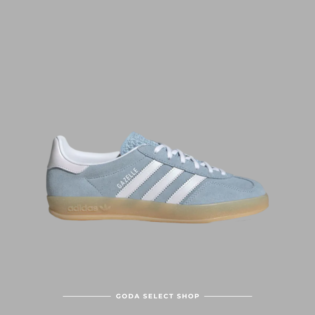 (宋雨琦同款) Adidas GAZELLE INDOOR 藍白色 經典 運動休閒鞋 JQ7009