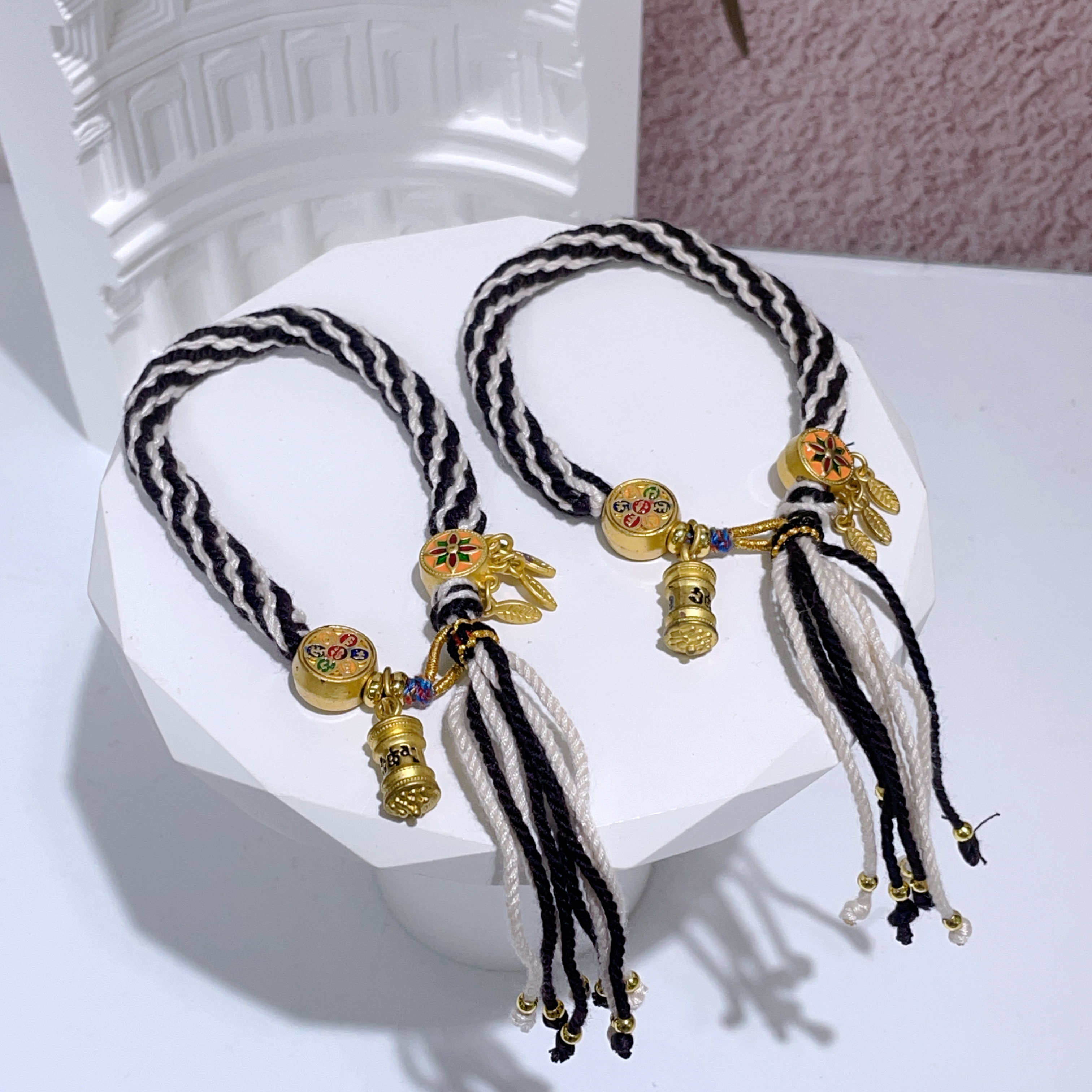 黑白六字真言手繩