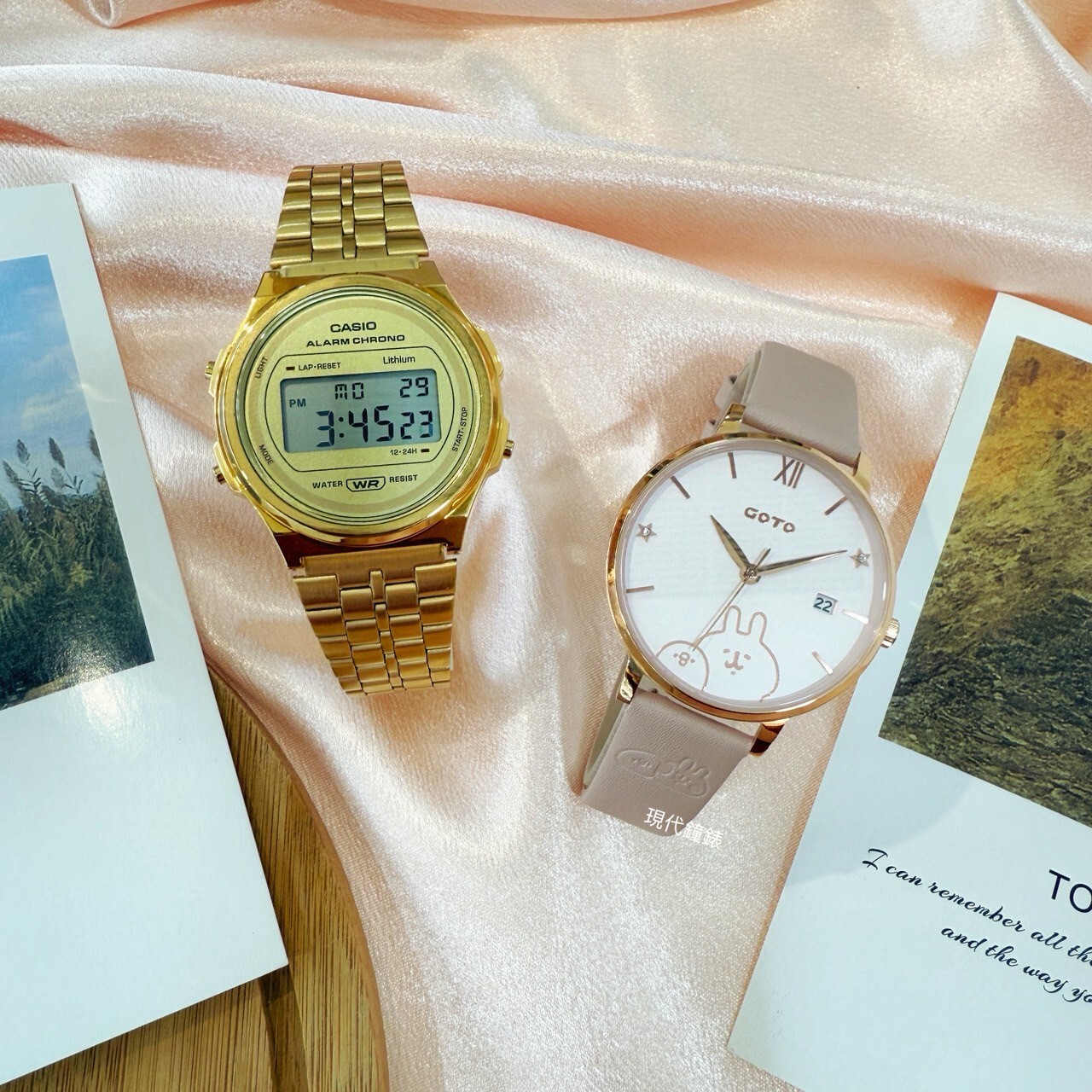 【CASIO&GOTO】 復古電子錶&卡娜赫拉聯名款套組 A171WEG-9A/GL0099B-48-841 37.7mm/37mm 現代鐘錶