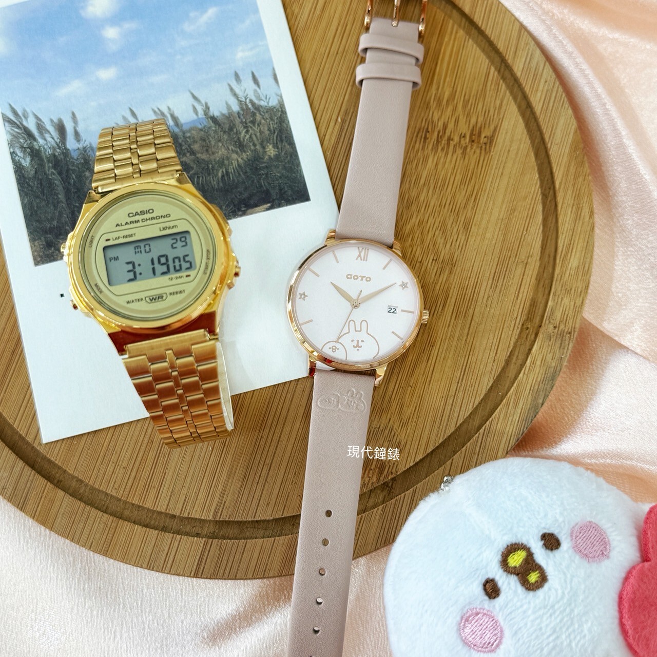 【CASIO&GOTO】 復古電子錶&卡娜赫拉聯名款套組 A171WEG-9A/GL0099B-48-841 37.7mm/37mm 現代鐘錶