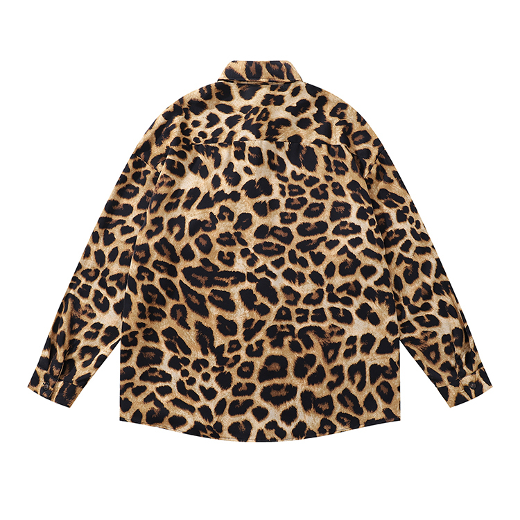 長袖襯衫 花襯衫 豹紋 動物紋