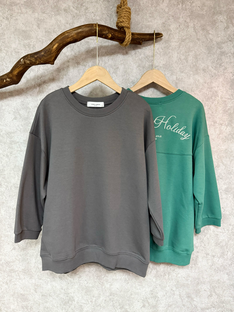 剛剛好修飾手臂線條★溫柔卻不單調棉T