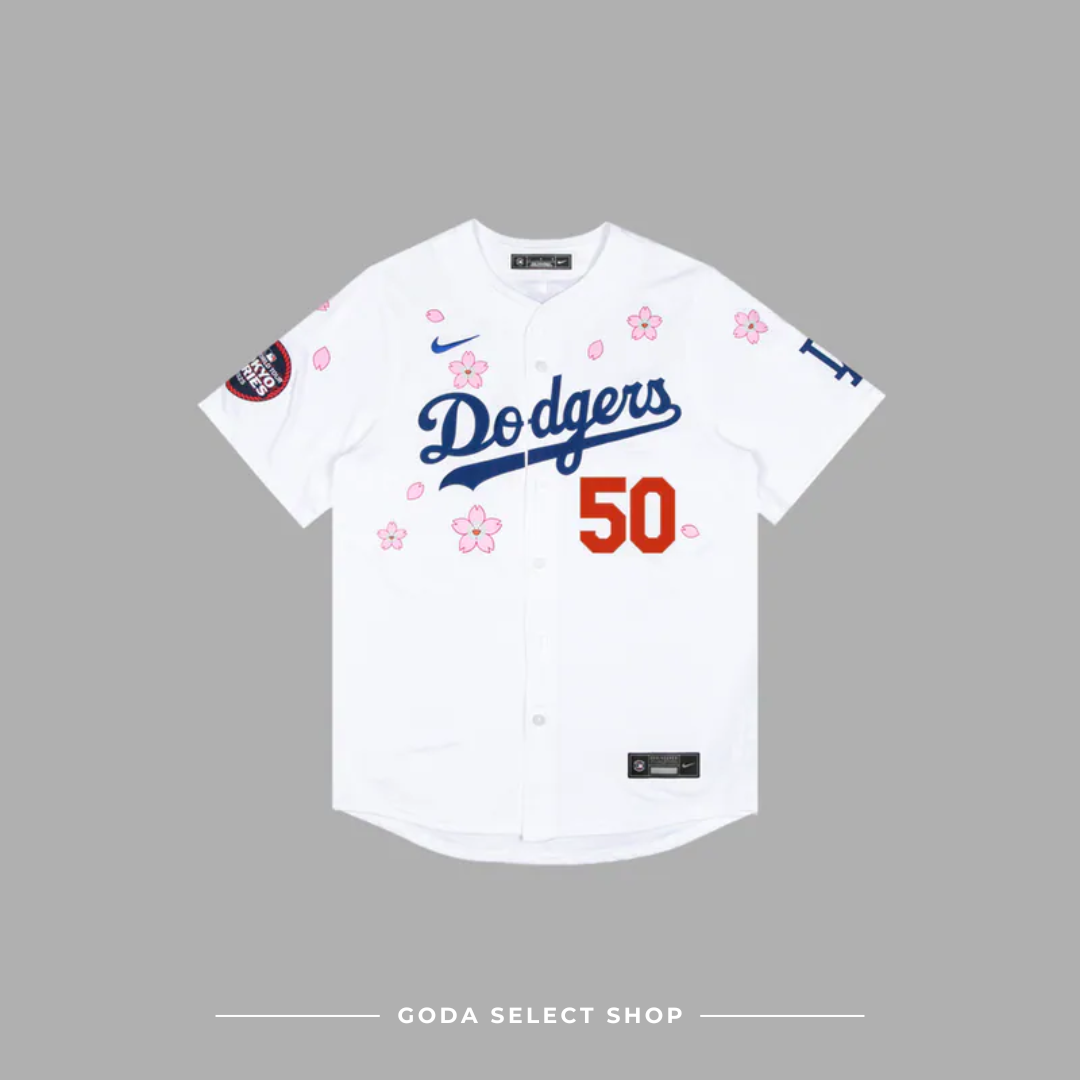 村上隆 Takashi Murakami × MLB 2025世界巡迴東京系列 道奇隊 貝茲 50號 櫻花 球衣