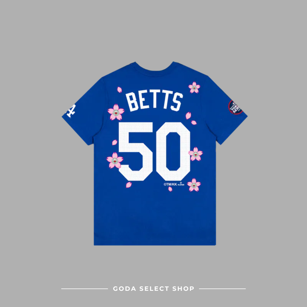 村上隆 Takashi Murakami × MLB 2025世界巡迴東京系列 道奇隊 貝茲 50號 藍色短T