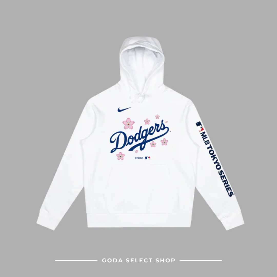 村上隆 Takashi Murakami × MLB 2025世界巡迴東京系列 道奇隊 白色 櫻花 帽T
