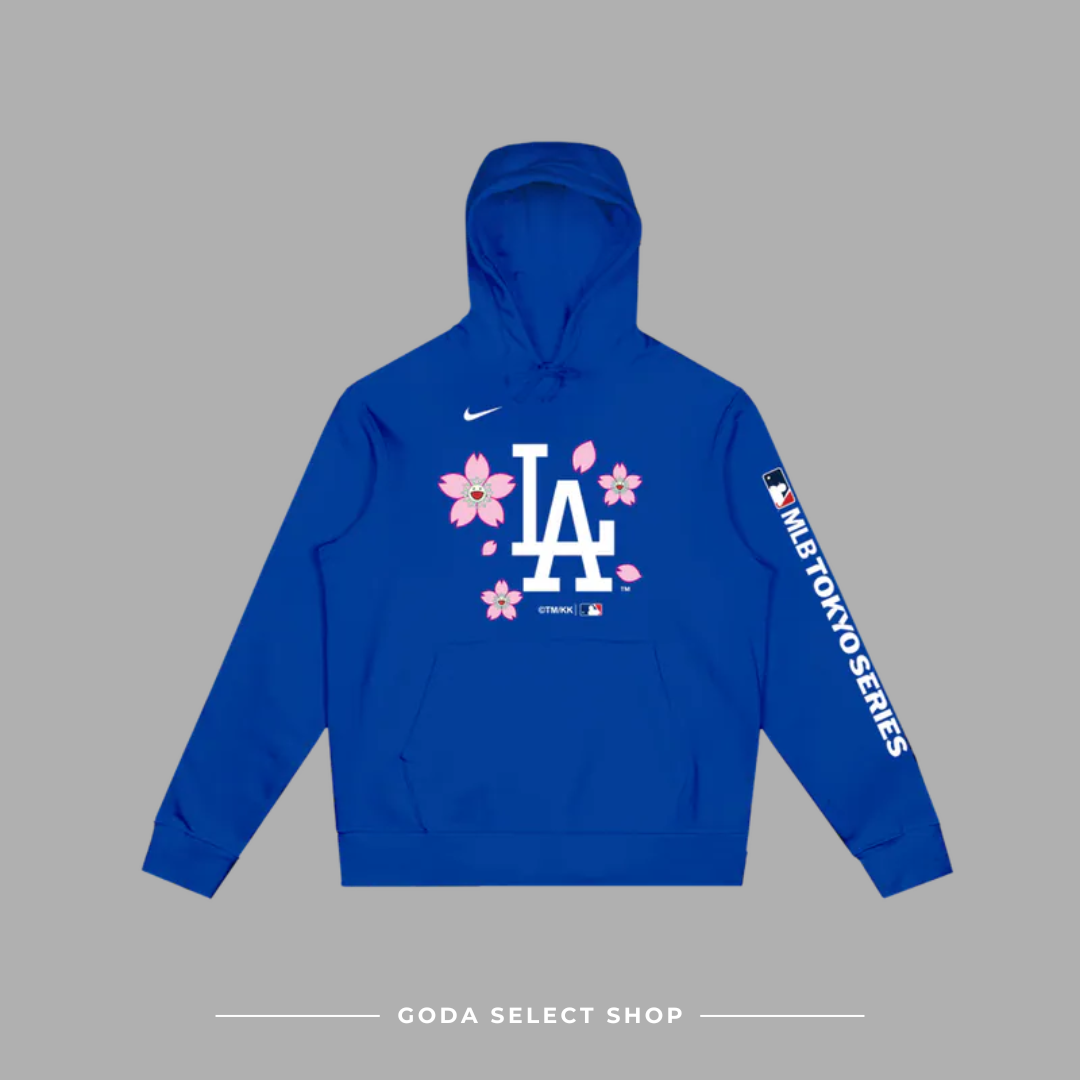 村上隆 Takashi Murakami × MLB 2025世界巡迴東京系列 道奇隊 藍色 櫻花 帽T