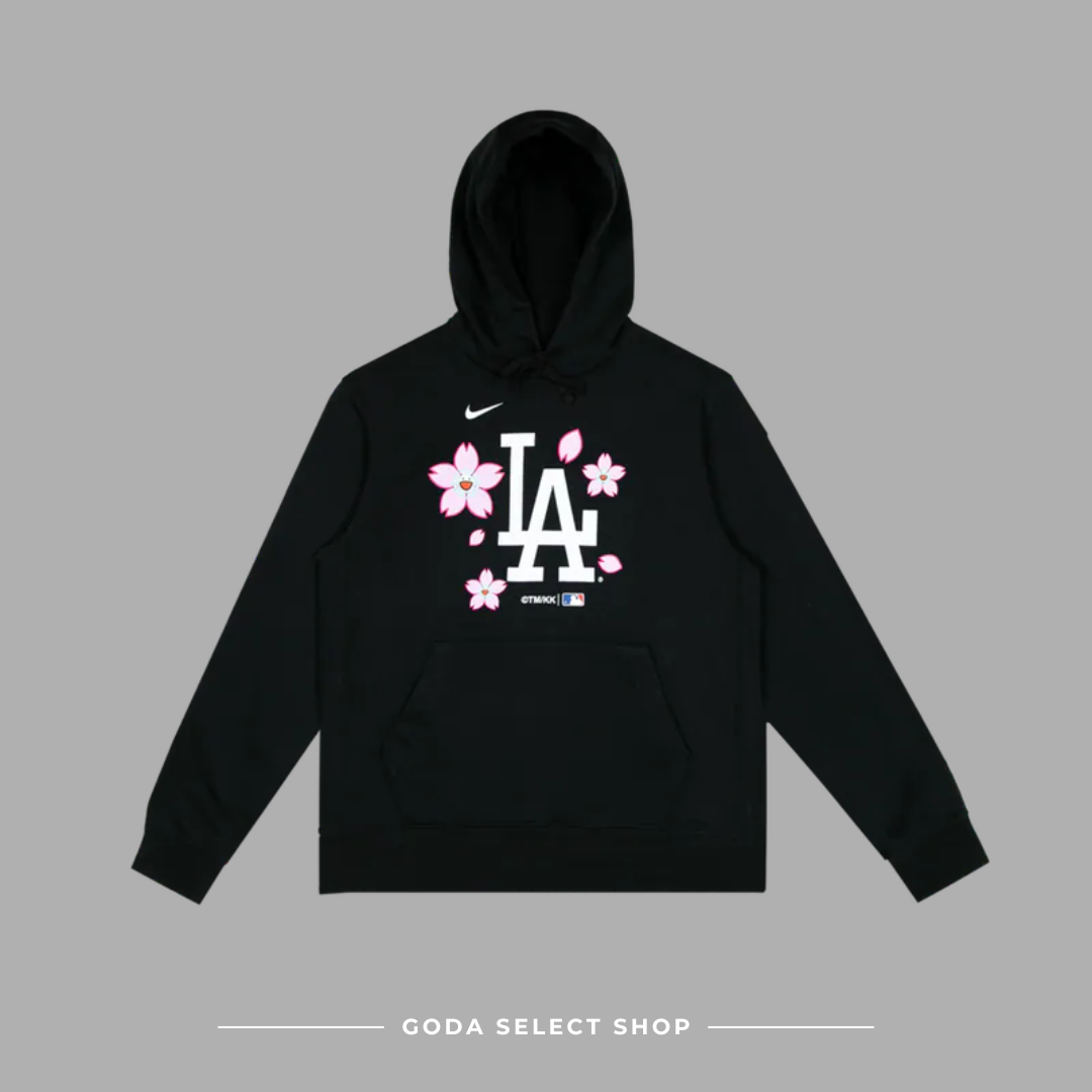 村上隆 Takashi Murakami × MLB 2025世界巡迴東京系列 道奇隊 黑色 櫻花 帽T