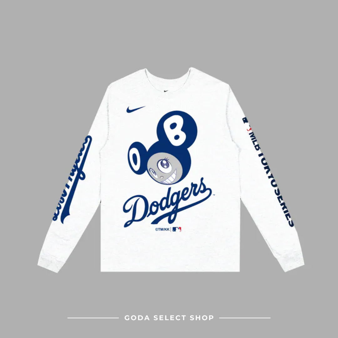 村上隆 Takashi Murakami × MLB 2025世界巡迴東京系列 道奇隊 白色 長袖 大學T