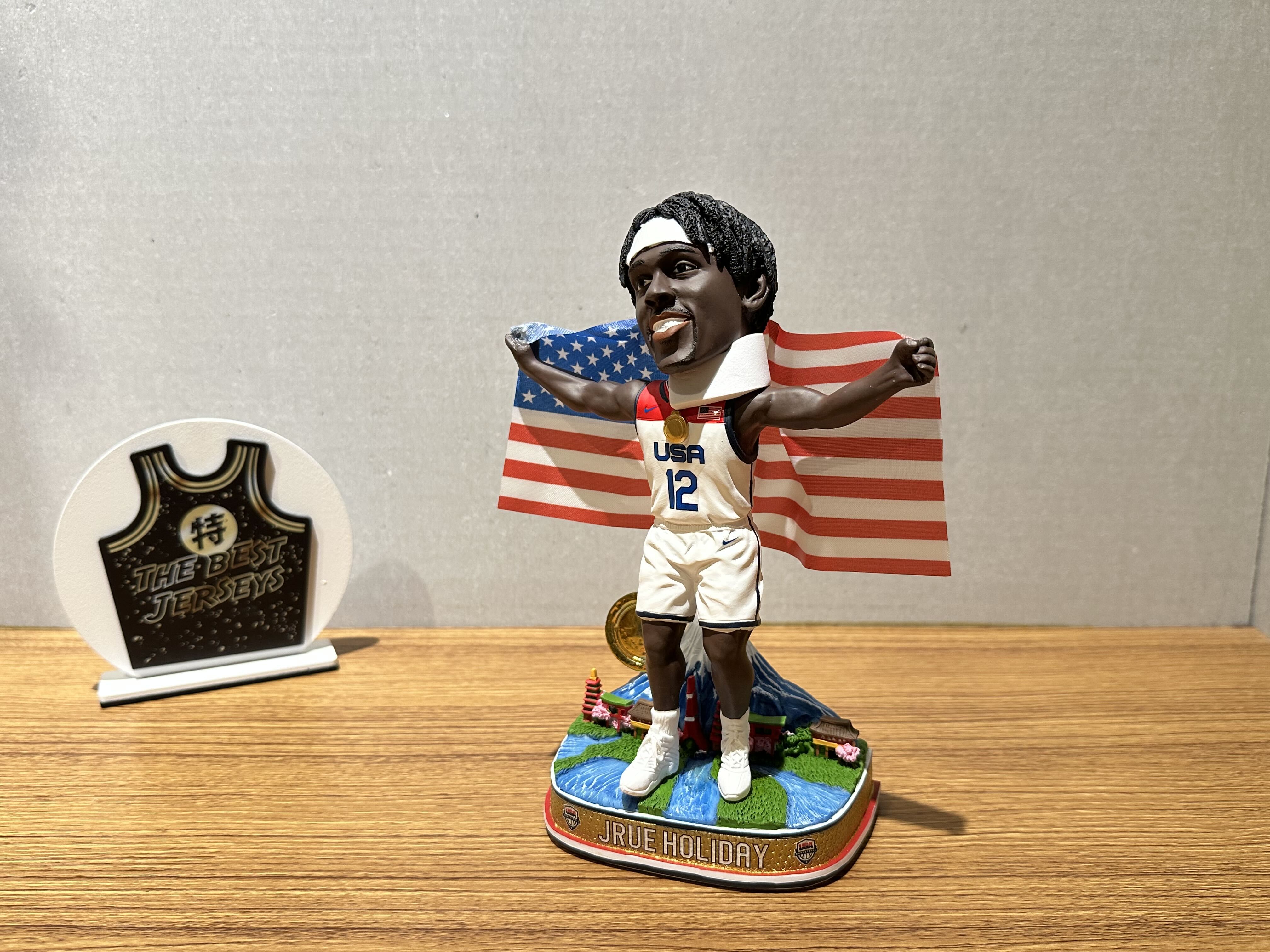 NBA公仔 Jure Holiday USA 東京奧運 美國隊 冠軍 公仔 Foco Bobblehead 搖頭娃娃 全新含盒裝