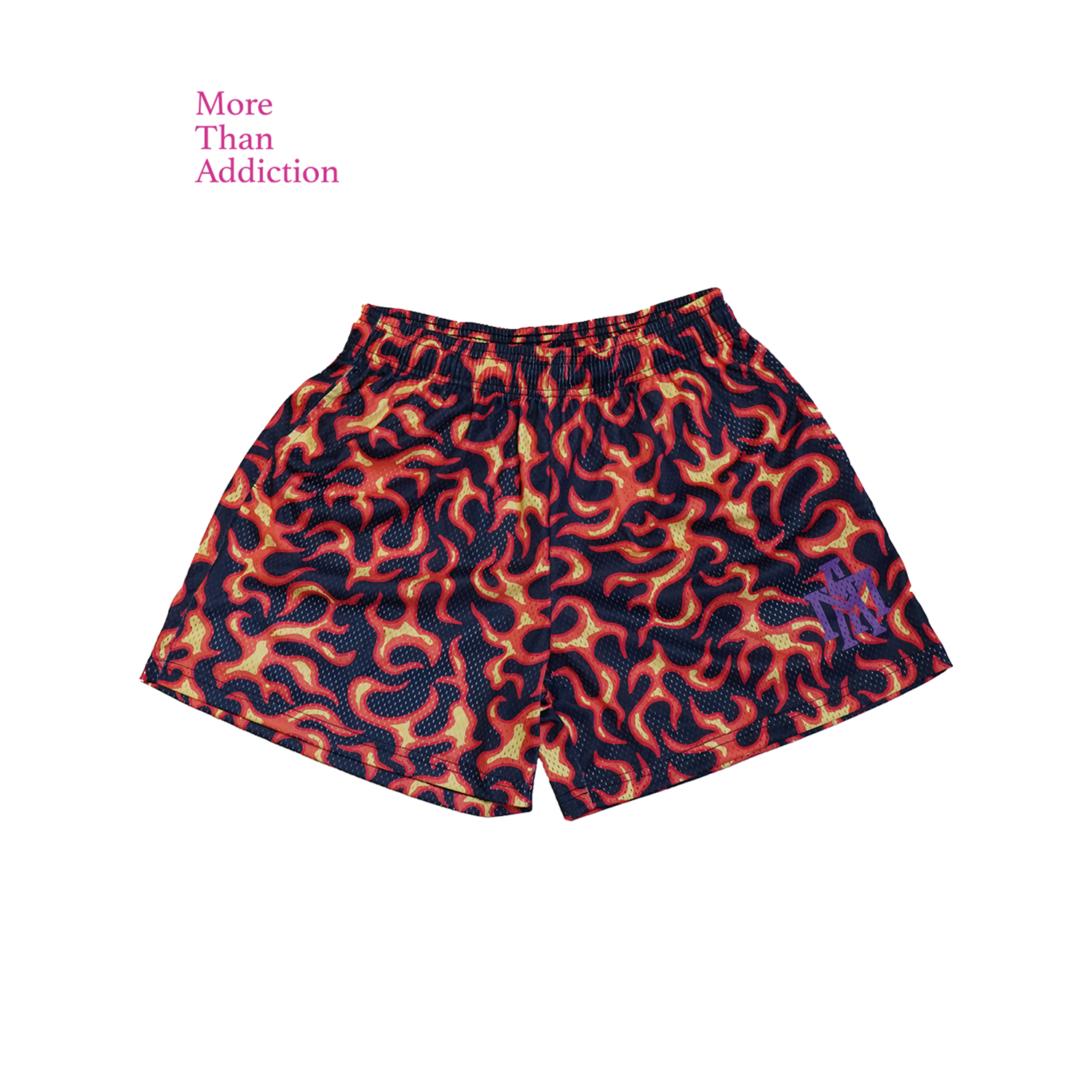 MTA Flame Shorts 網布 火焰 短褲 黑 桃紅 藍 MT25P002 [台灣現貨]