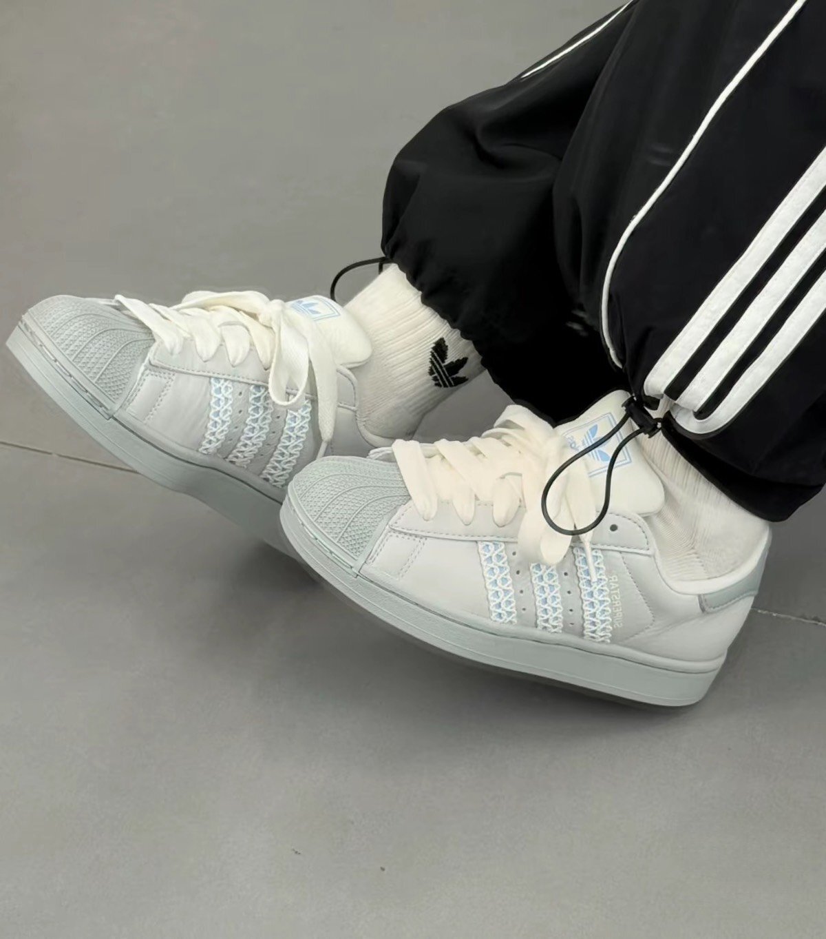 Adidas Originals Superstar ll 皮革 貝克頭 蕾絲 淺灰