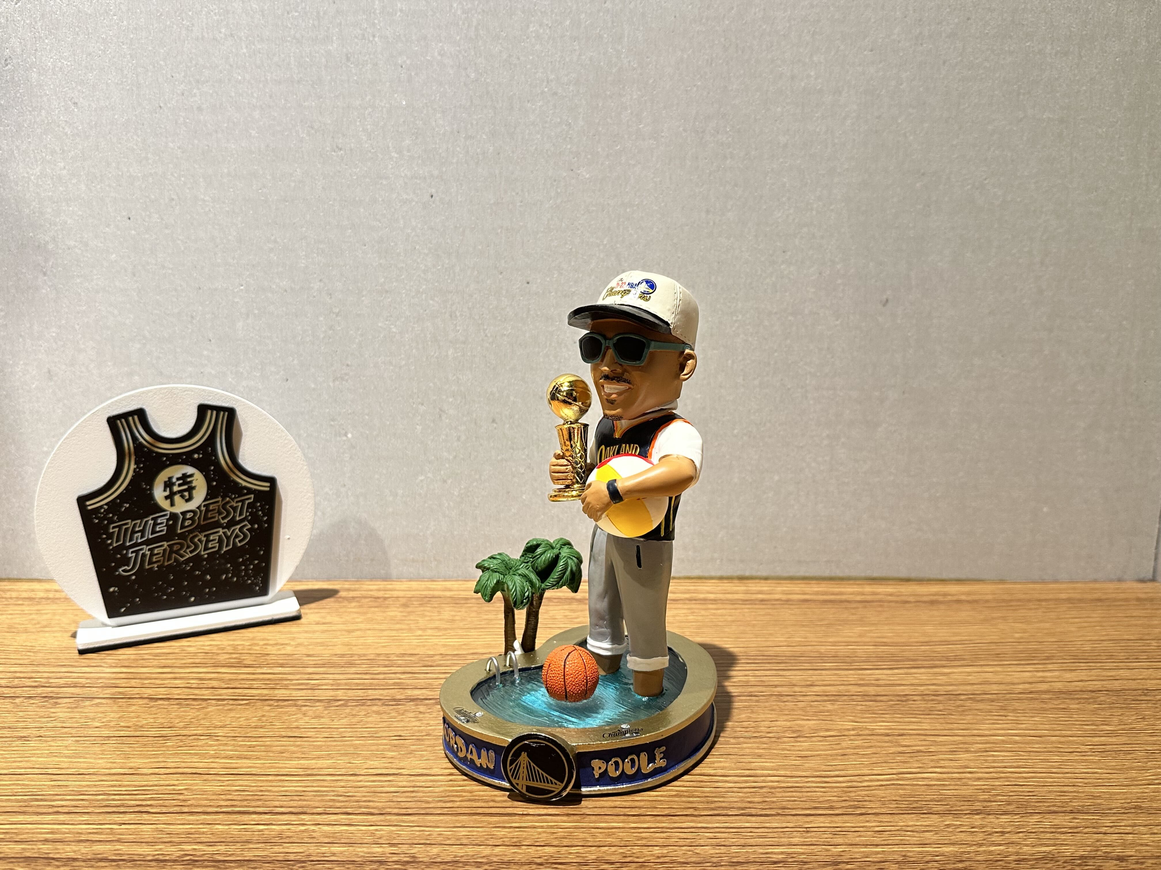 NBA公仔 Jordan Poole Golden State Warriors Poole Party 金州勇士 冠軍紀念泳池公仔 普洱 Foco Bobblehead 搖頭娃娃 全新含盒裝