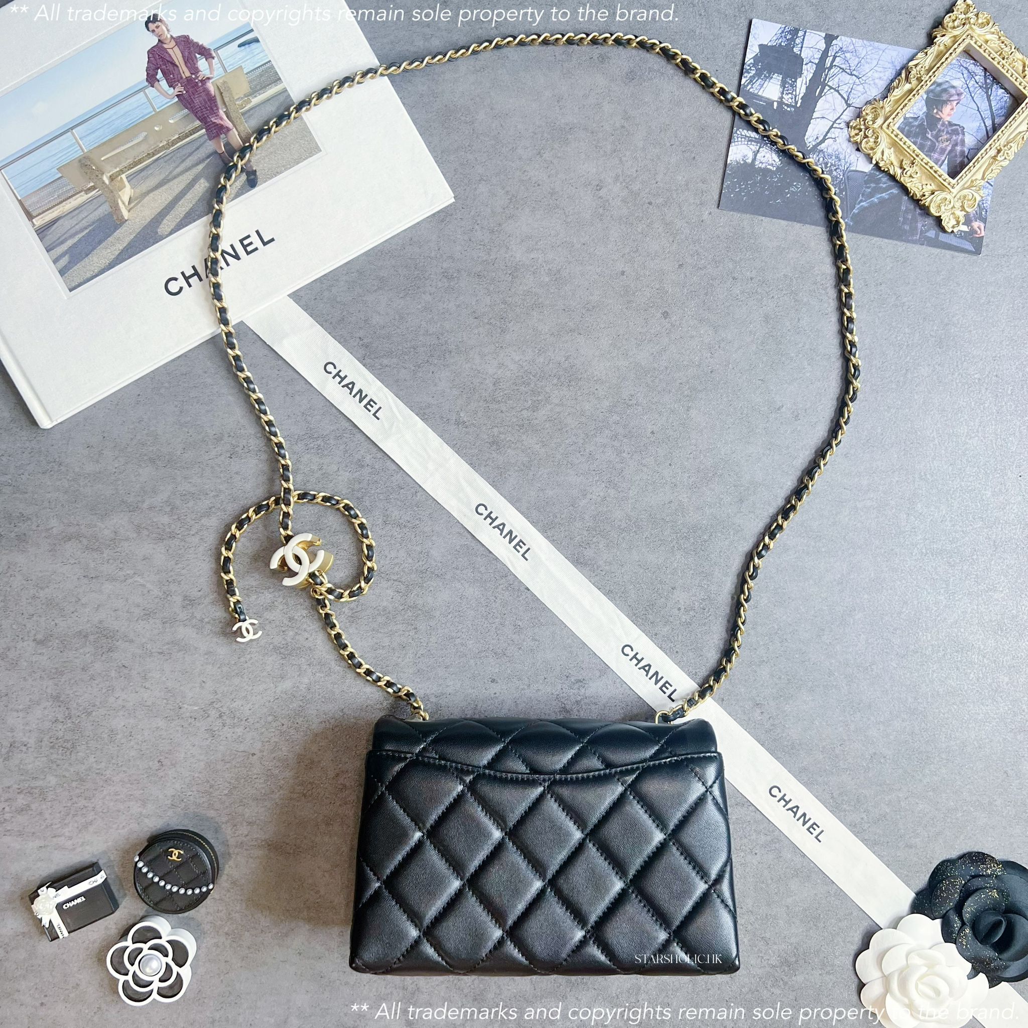 CHANEL 琺瑯扣 18cm Flap Bag