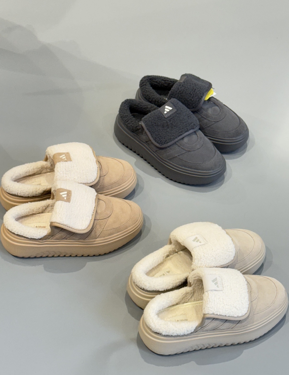 KTQ STORE ‧ Adidas Grand Court Mule Women's 毛絨絨 麵包穆勒鞋 三色 JS4997 js4998 js4999