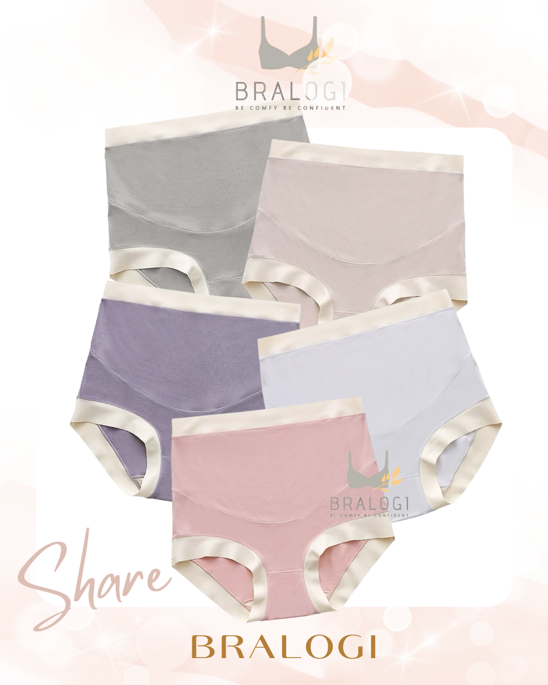 1905U 裸感孕婦高腰內褲 L/XL/XXL