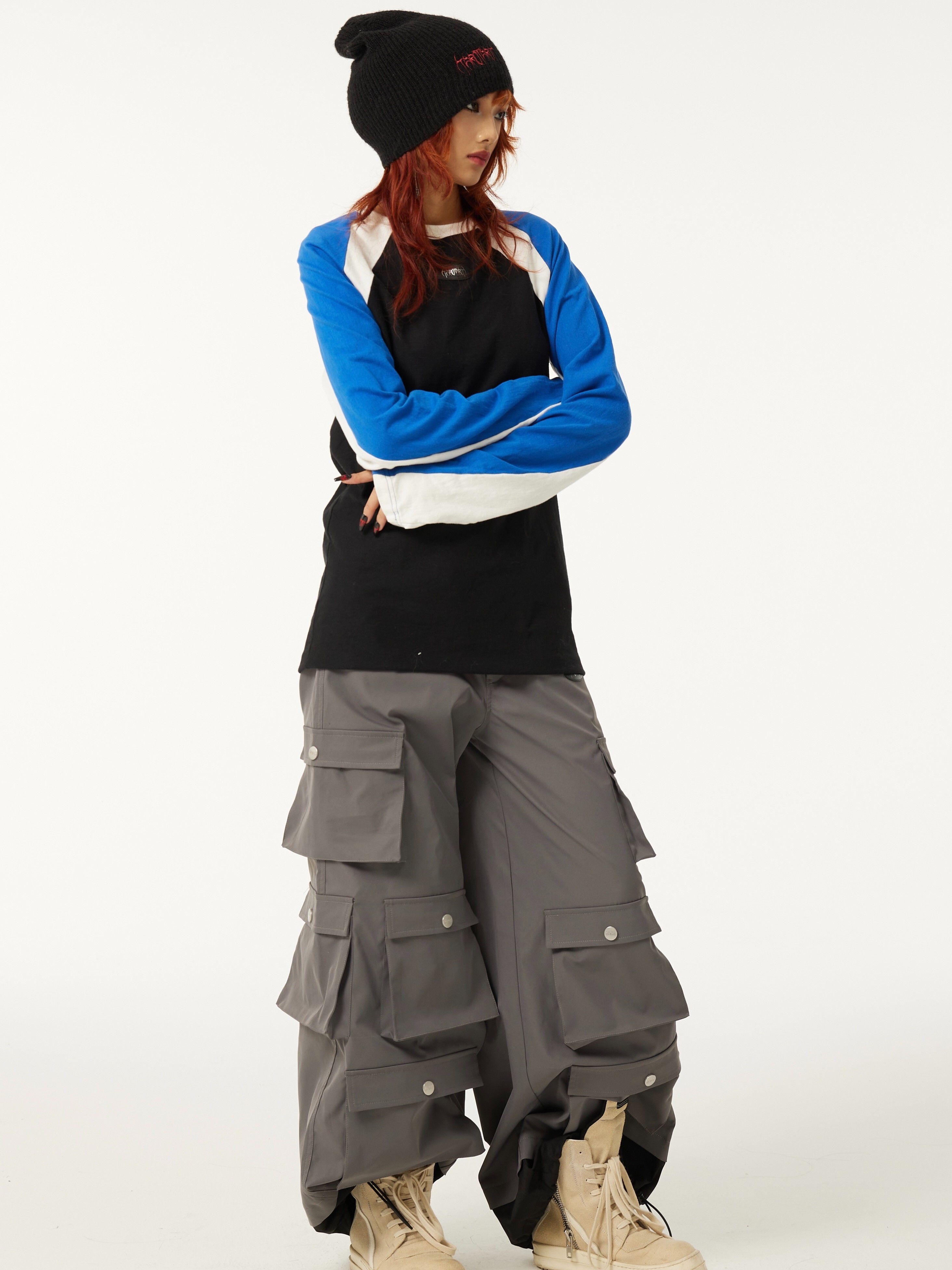 TAROTAROT 紅色刺繡Logo 黑色針織冷帽