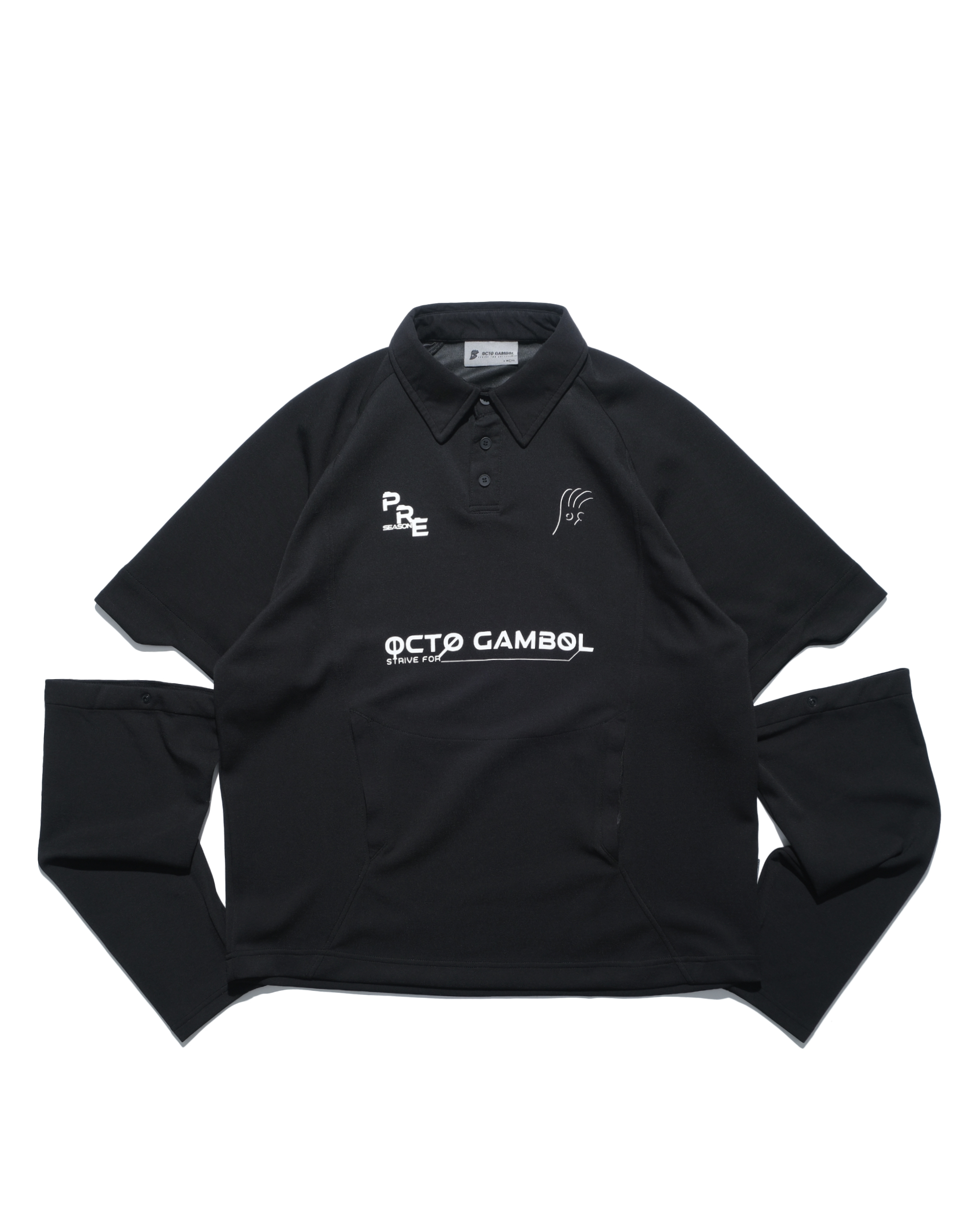 Octo Gmabol Detachable Polo Shirt - Black |  A25-PRE-T1