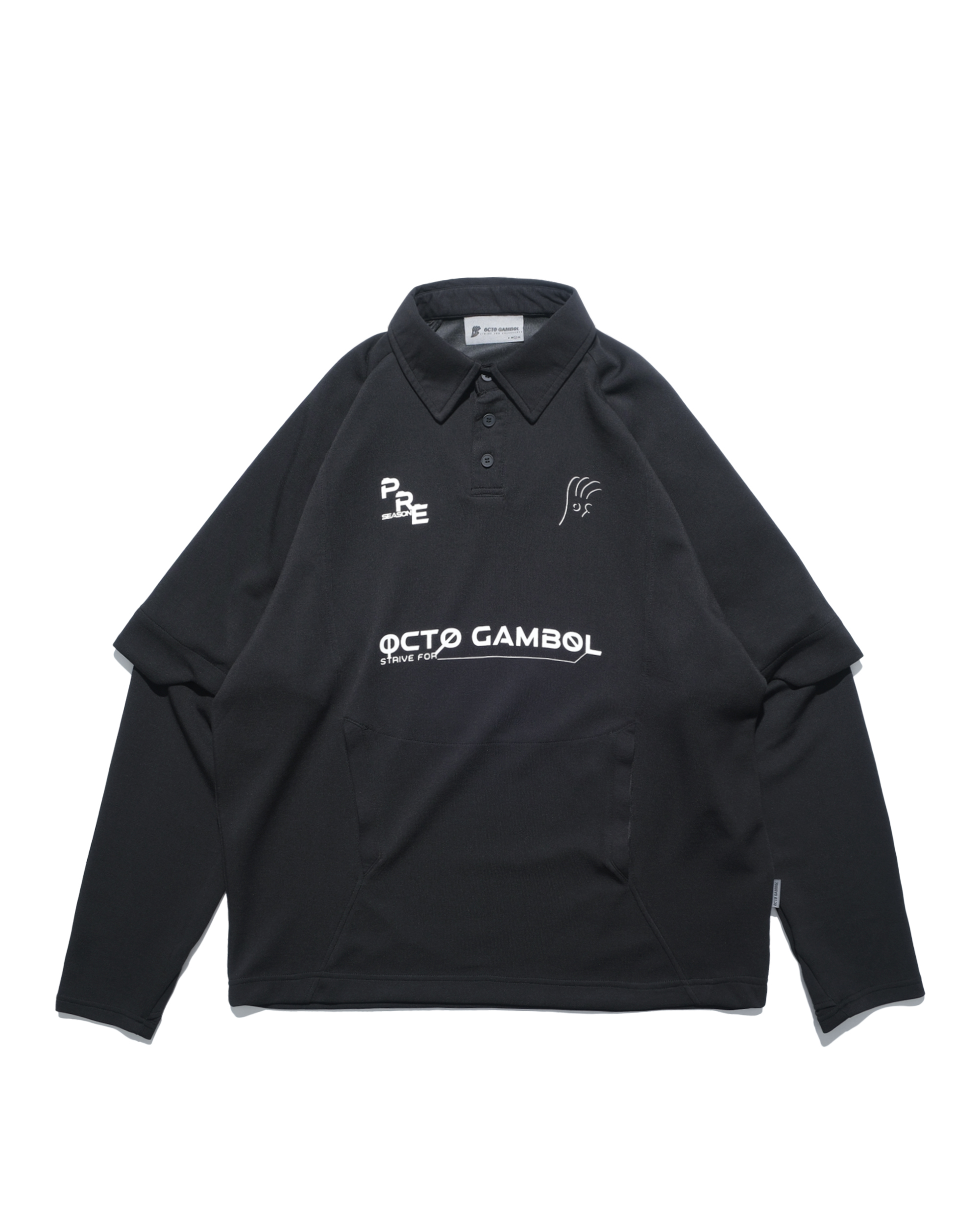 Octo Gmabol Detachable Polo Shirt - Black |  A25-PRE-T1