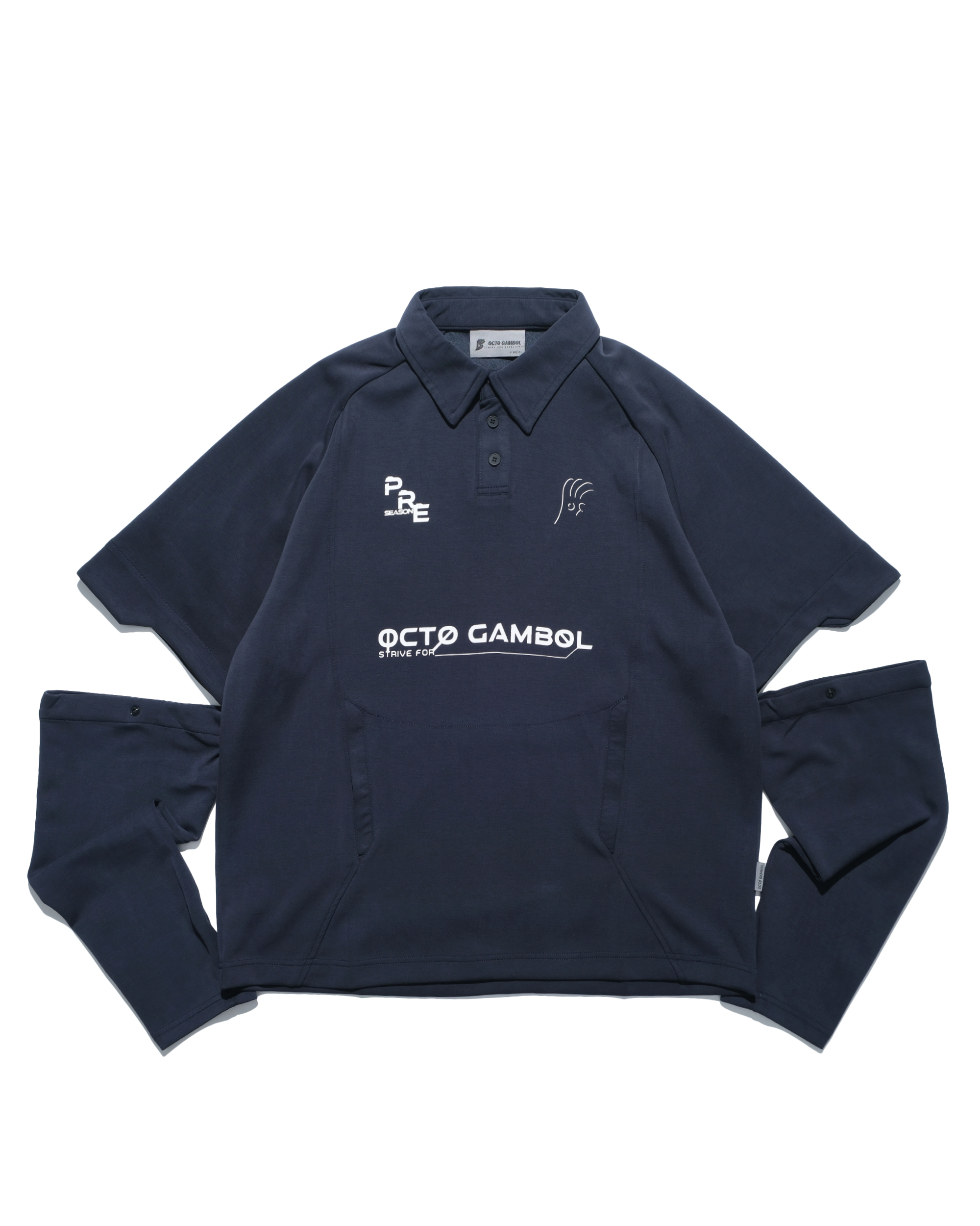 Octo Gmabol Detachable Polo Shirt - Navy|  A25-PRE-T1