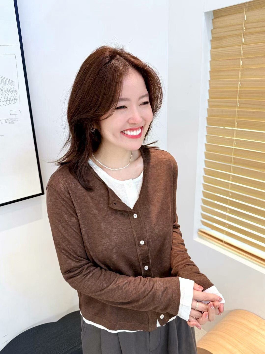 AB5063 百搭排扣薄上衣