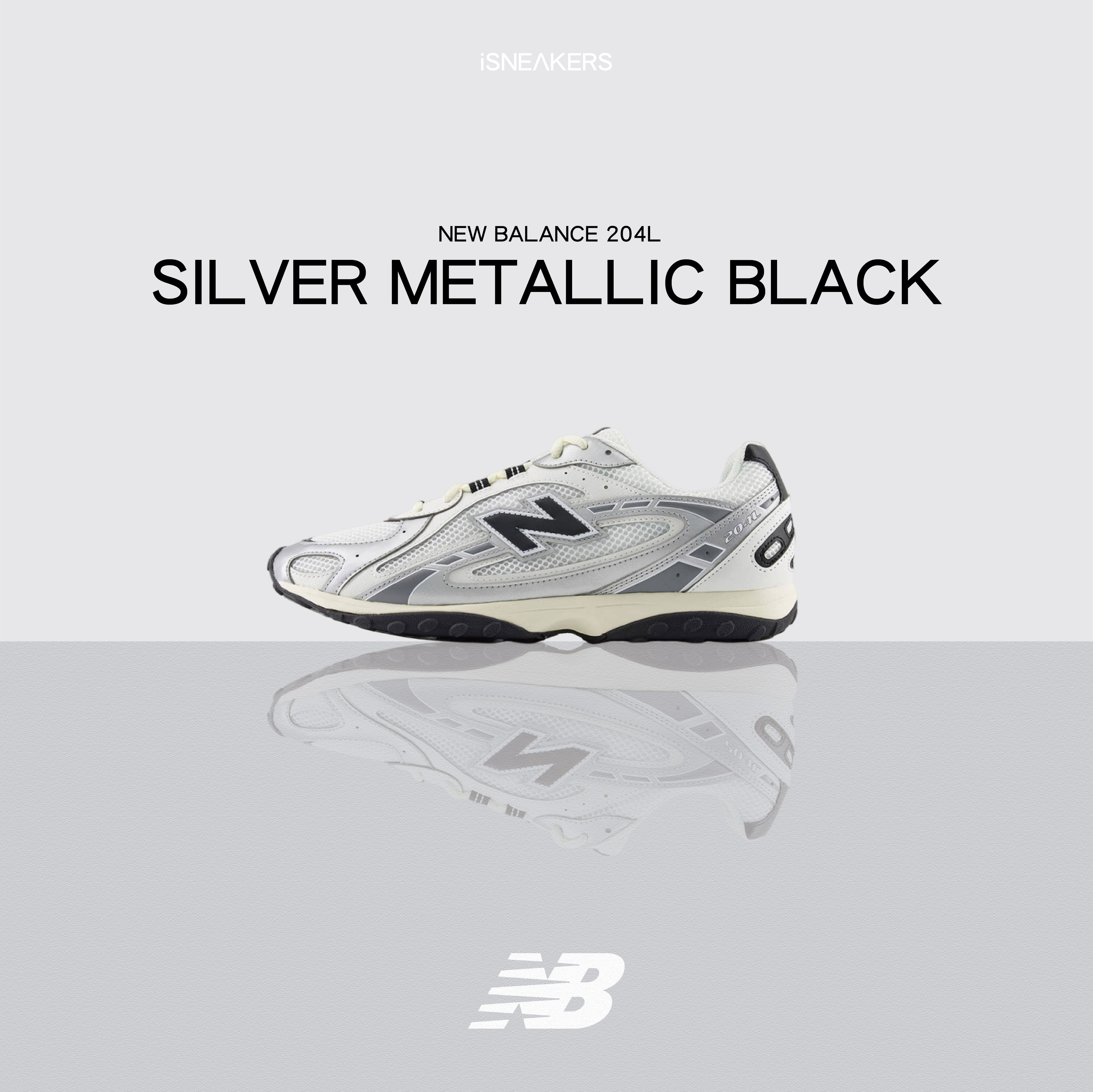 iSNEAKERS｜New Balance 204L "Silver Metallic Black" 銀黑 U204LSWD