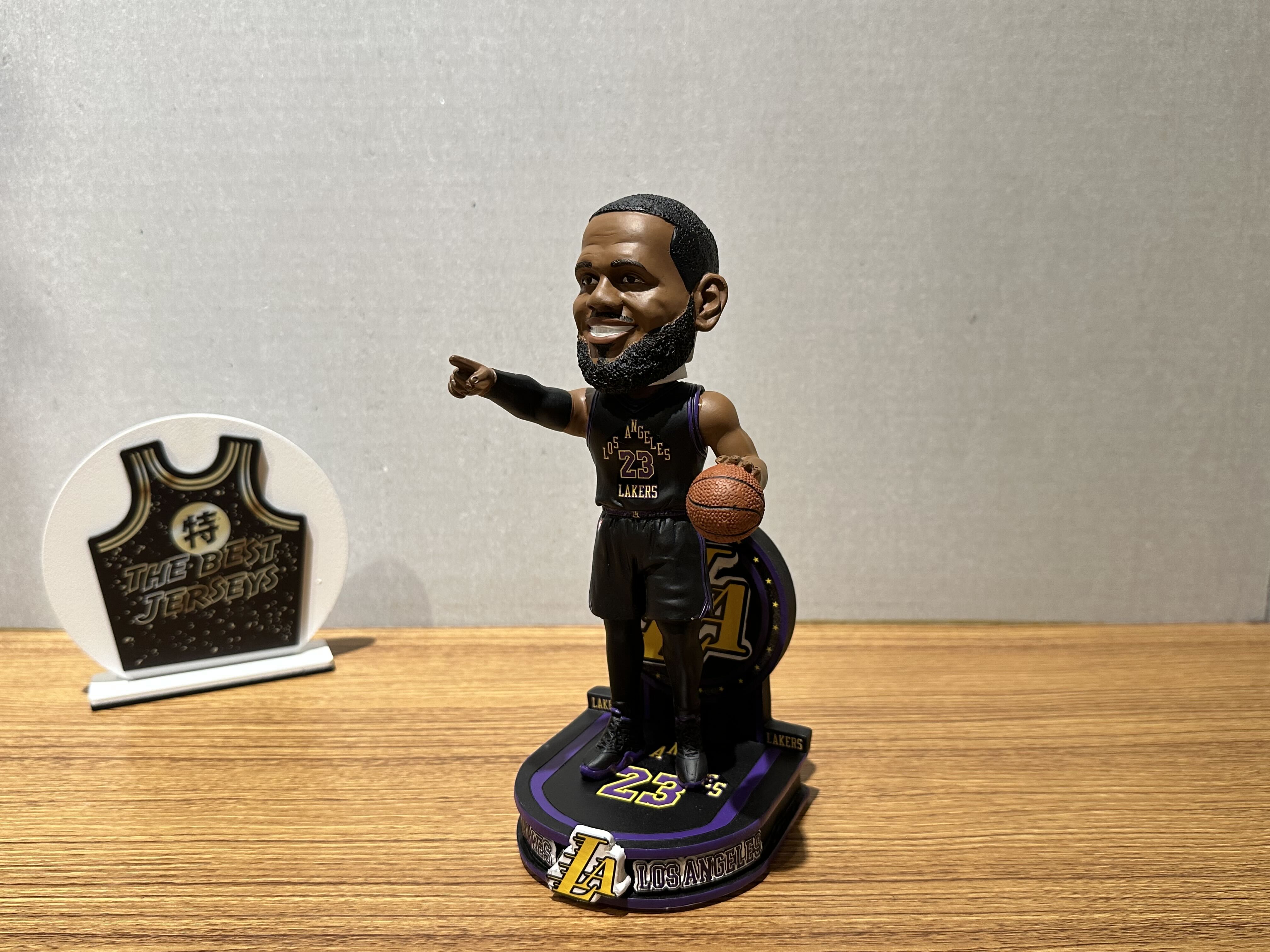 NBA公仔 LeBron James Los Angeles Lakers 2024 City Jersey 洛杉磯湖人 城市公仔 Foco Bobblehead 搖頭娃娃 全新含盒裝 全球限量100組