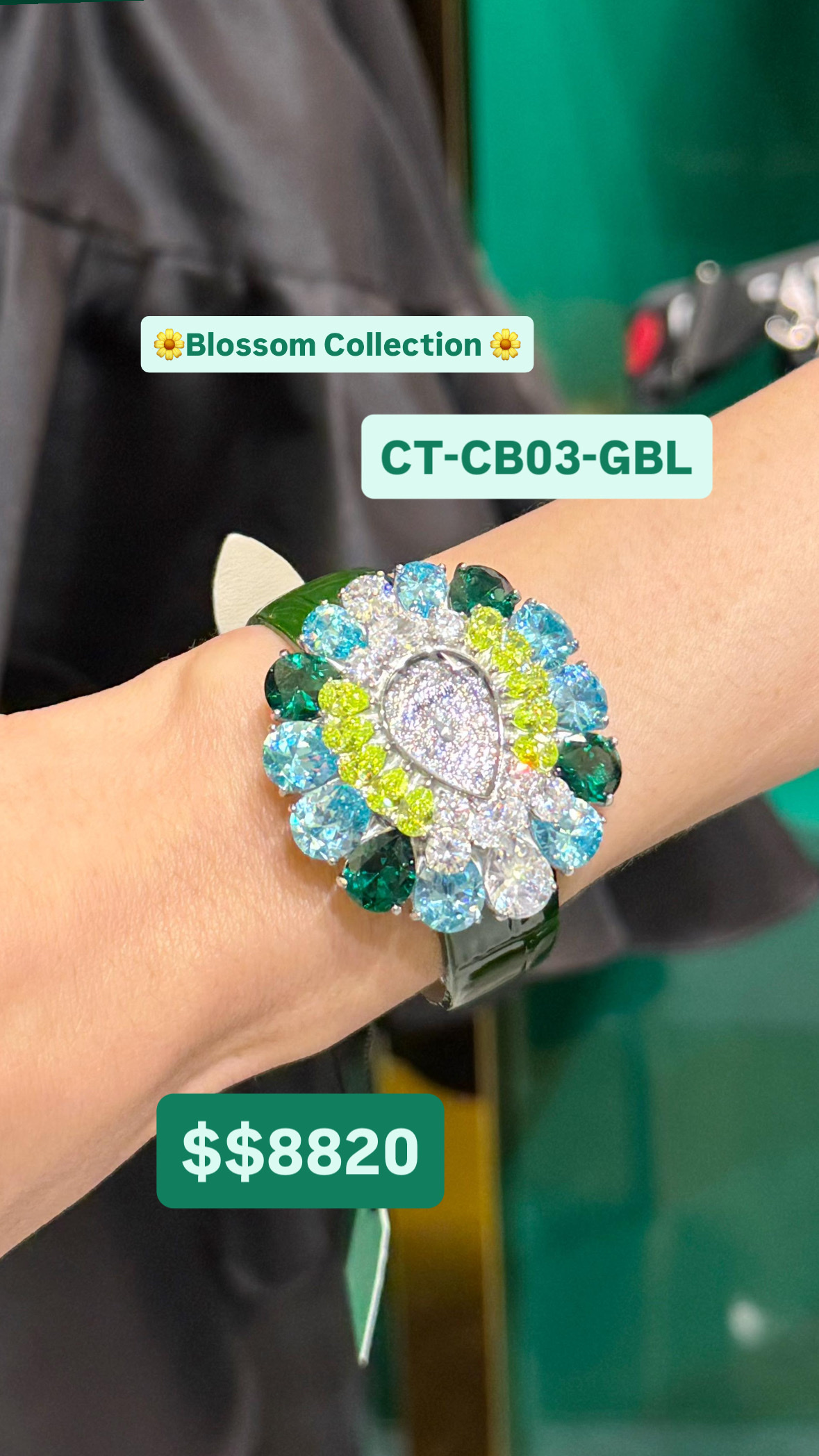 Crisathena Blossom Collection CT-CB03-GBL購買手表贈送表带（價值$1088） -M