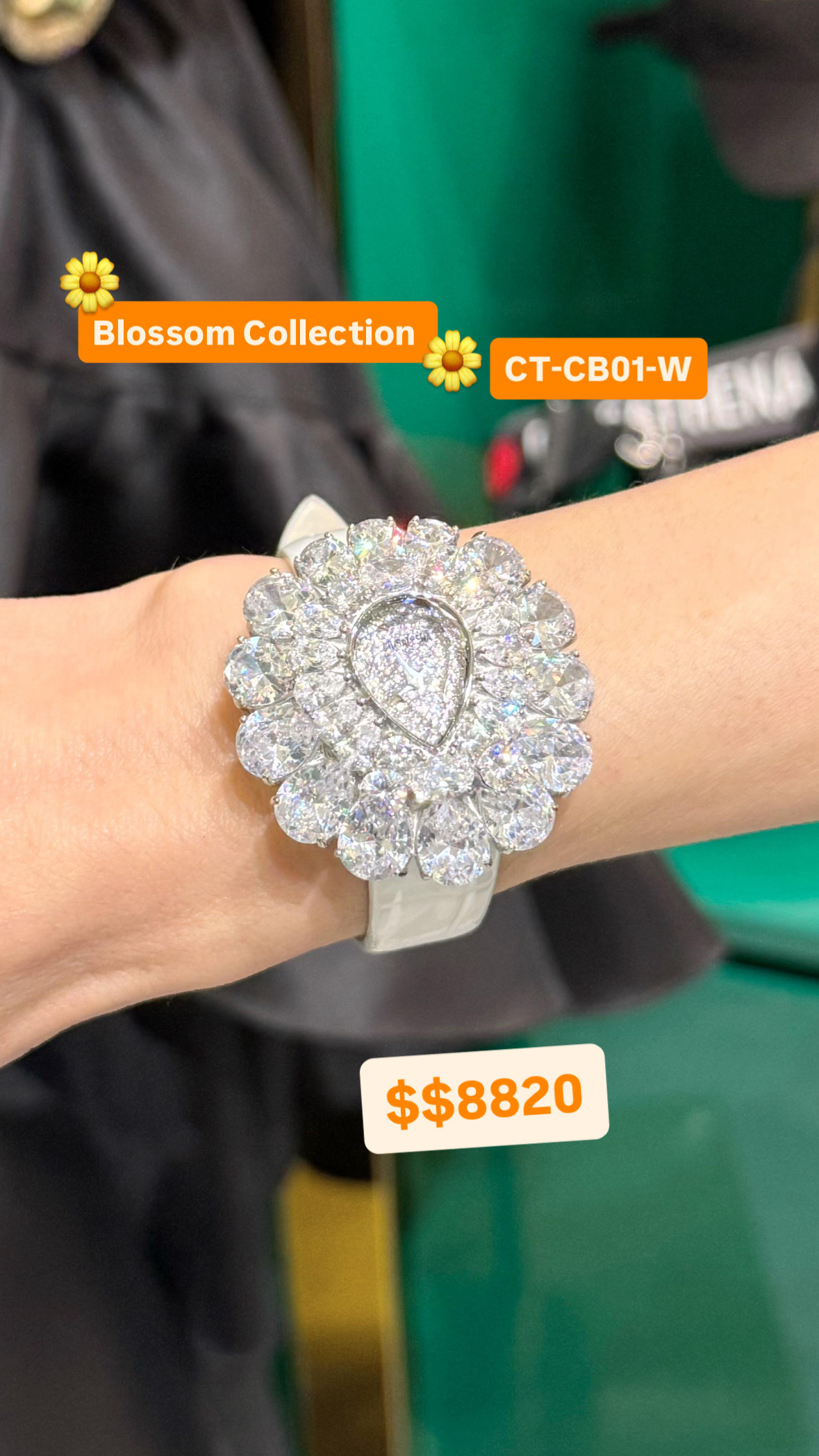 Crisathena Blossom Collection CT-CB01-W 購買手表贈送表带（價值$1088）-M