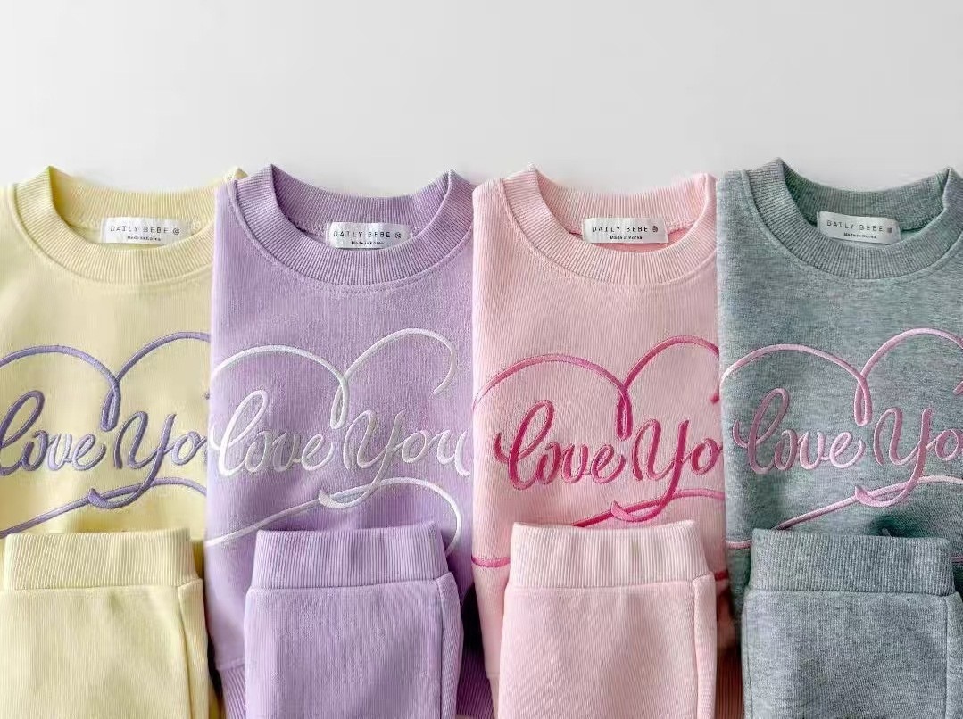 韓版刺繡love you套裝