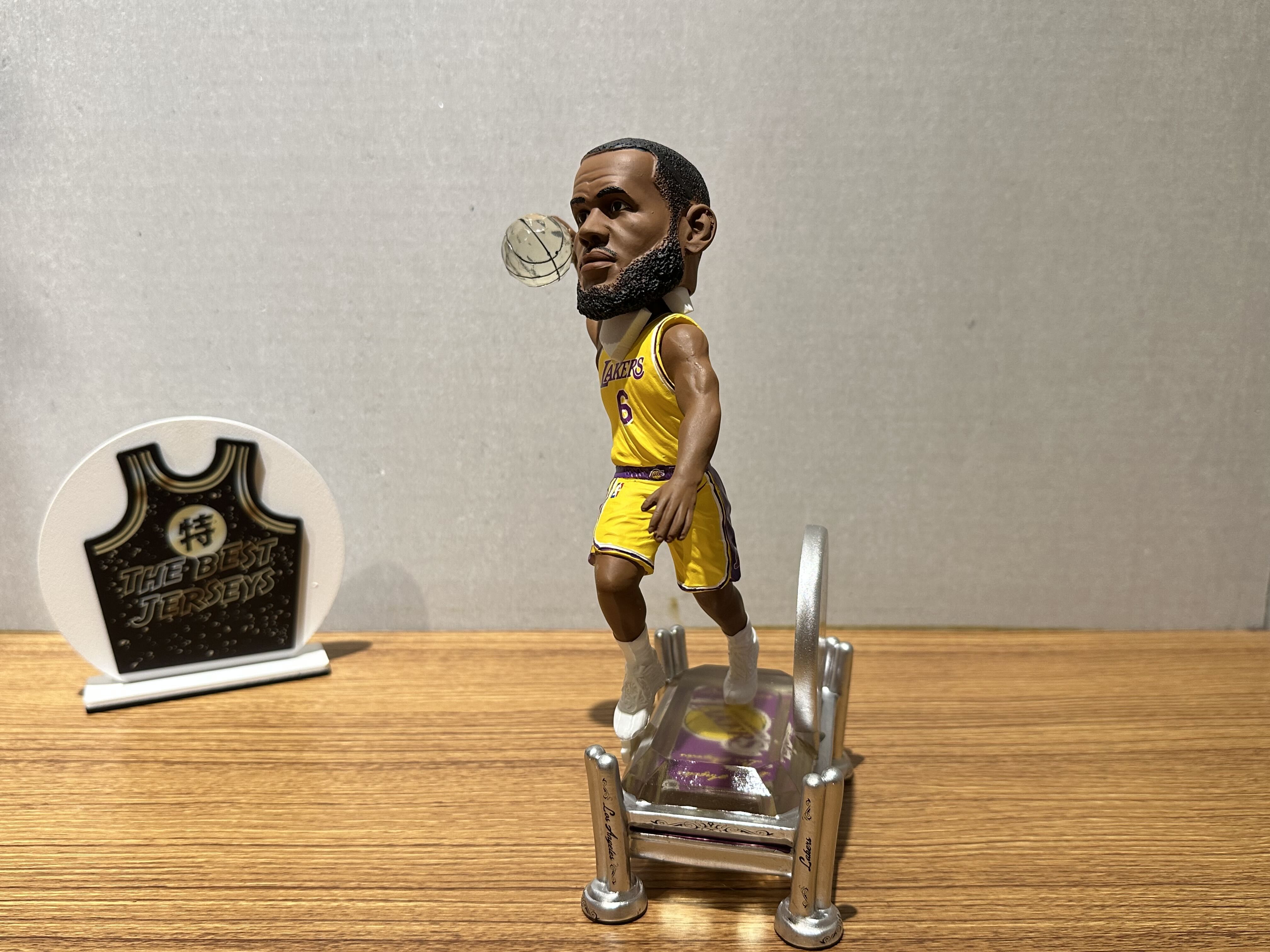 NBA公仔 Lebron James Los Angeles Lakers 75th Anniversary 洛杉磯湖人 七五大球星 姆斯 詹姆斯 公仔 Foco Bobblehead 搖頭娃娃 全新含盒裝 全球限量275組