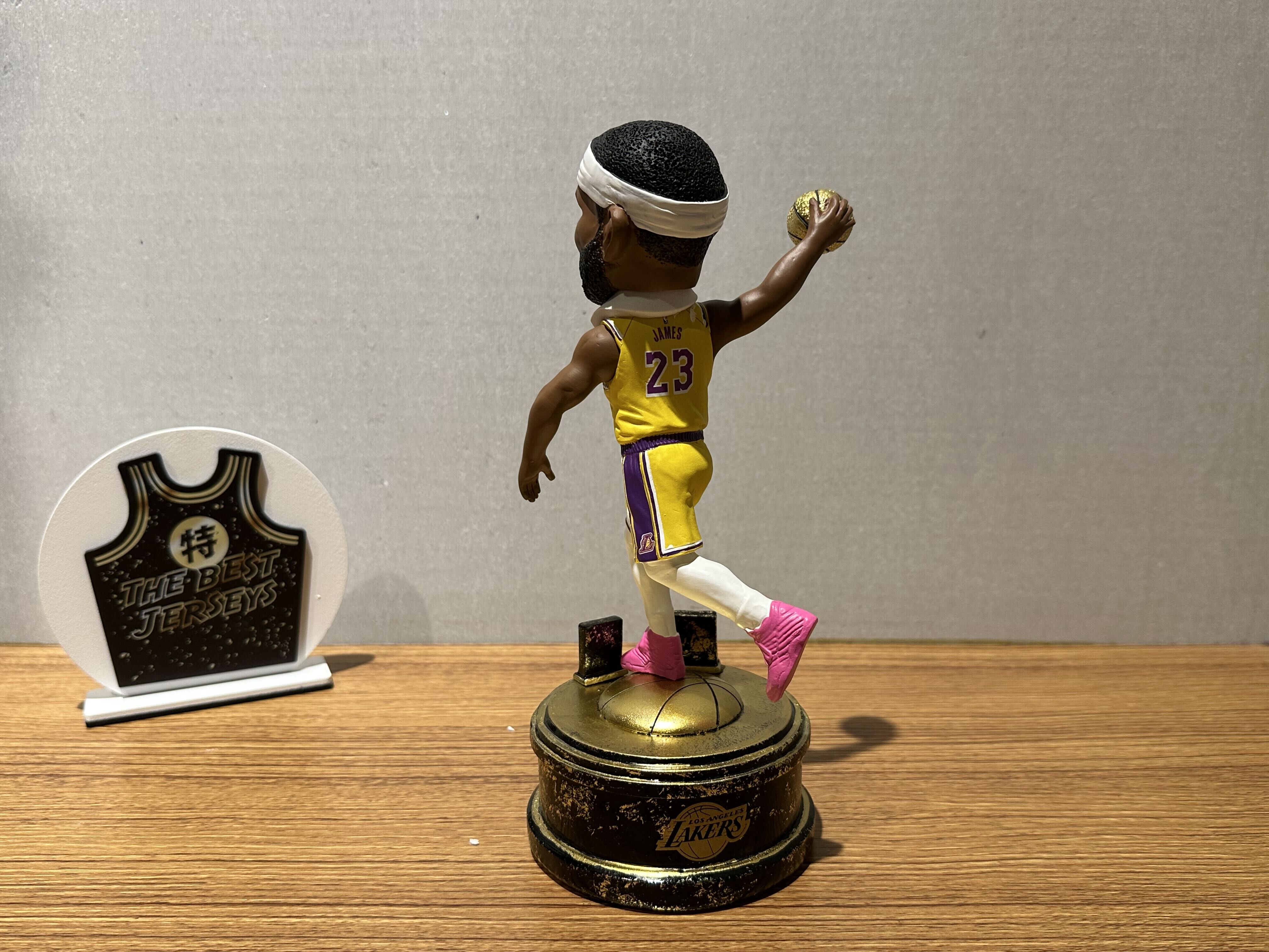 NBA公仔 LeBron James Los Angeles Lakers 洛杉磯湖人 破紀錄 歷史得分 分數可調 公仔 Foco Bobblehead 搖頭娃娃 全新含盒裝