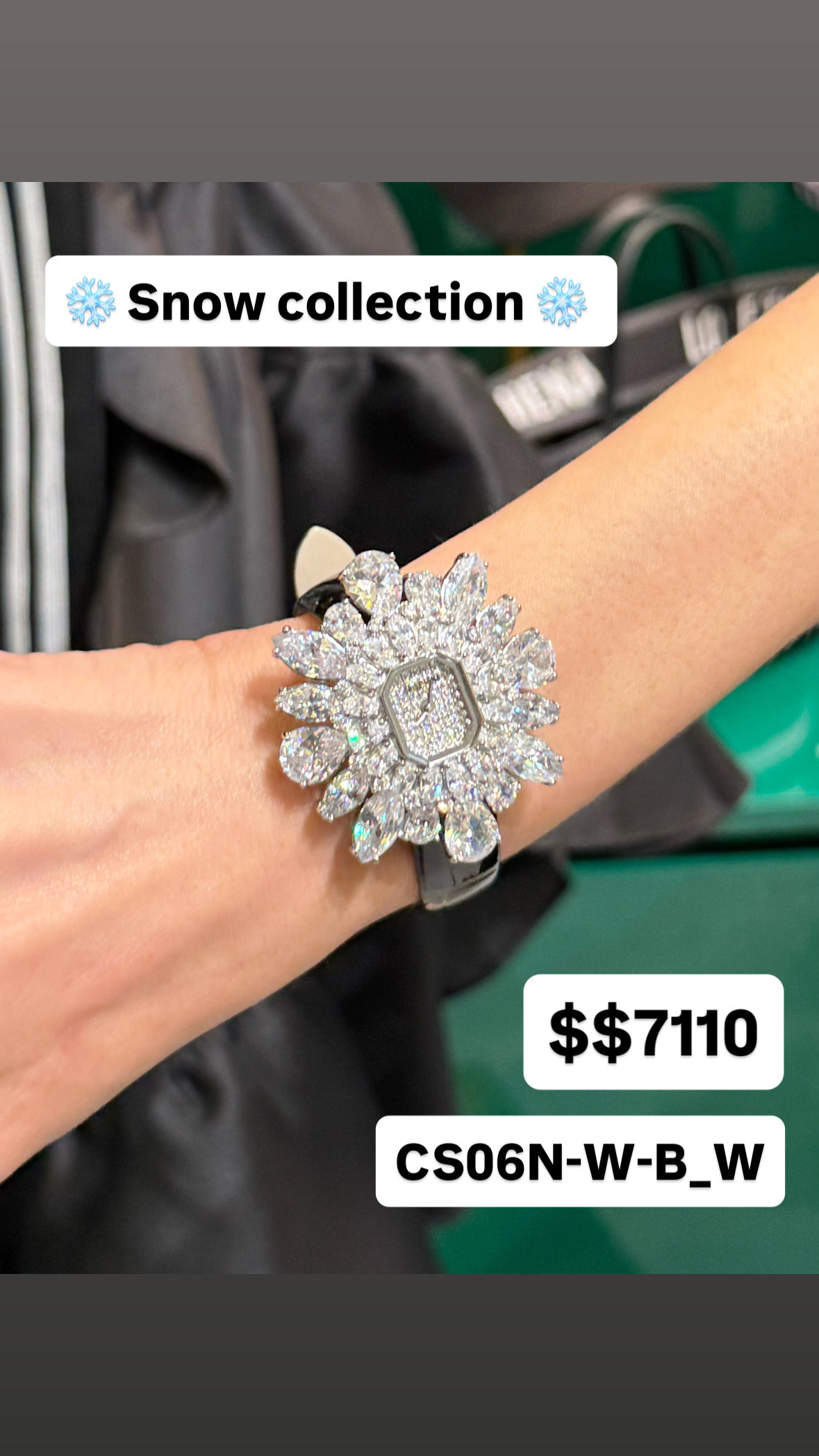 Crisathena Snow Collection CT-CS06N-W-B_W 購買手表贈送表带（價值$880）-M