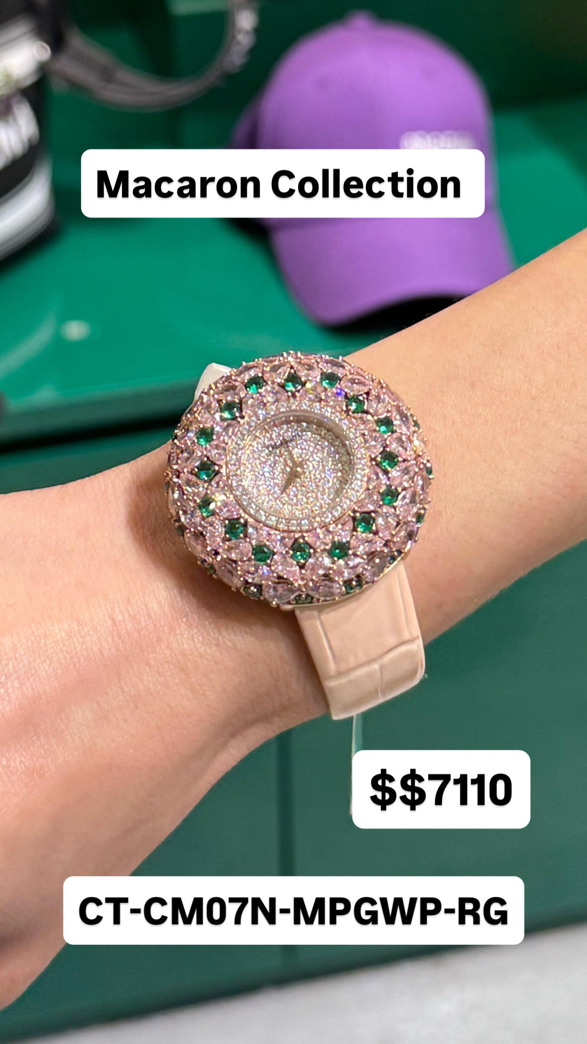 Crisathena Macaron Collection CT-CM07N-MPGWP-RG 購買手表贈送表带（價值$880）-M
