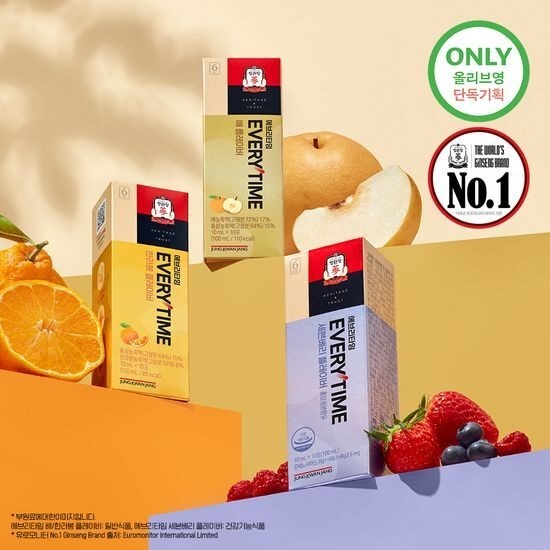 【預購】AKR092908 韓國正官庄 Everytime 水果風味高麗蔘精 (10ml*20條)