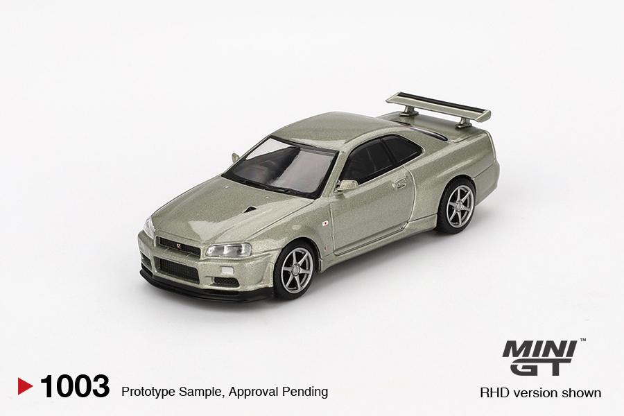 Mini GT 1/64 日產 Skyline GT-R (R34) V-Spec II Nür 千禧玉色
