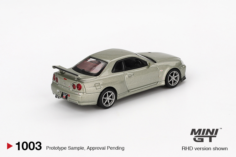Mini GT 1/64 日產 Skyline GT-R (R34) V-Spec II Nür 千禧玉色