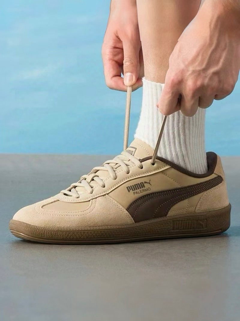 Puma 卡其色  棕色  麂皮 德訓鞋 403257-04