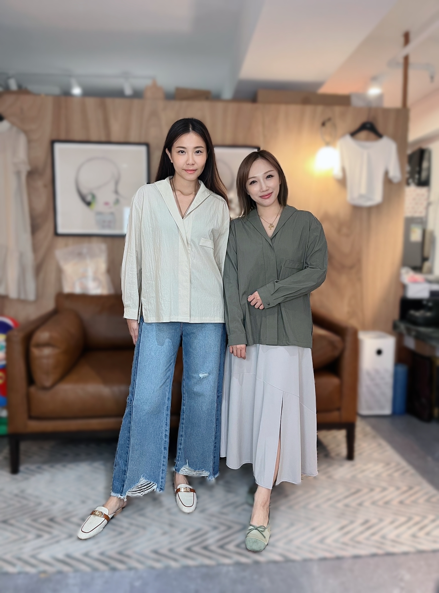 AB5091 V領樹紋恤衫