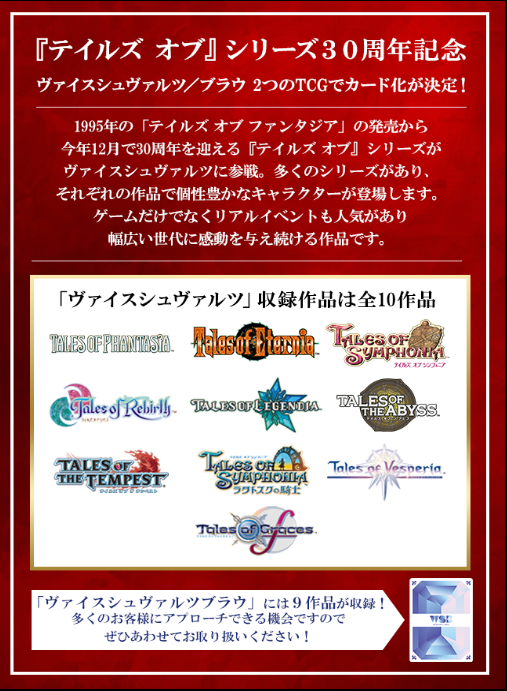 Weiss Schwarz 擴充包 - 『Tales of』系列