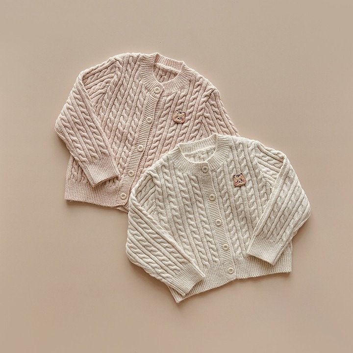 25F/W DTD冬日暖暖系列-針織麻花開襟衫