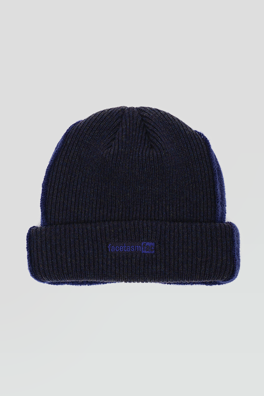 FACETASM｜TWO-TONE 雙色拼接刺繡LOGO毛帽