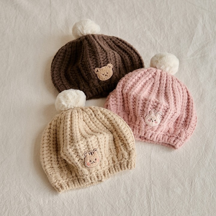 25F/W DTD冬日暖暖系列-雪球針織貝雷帽