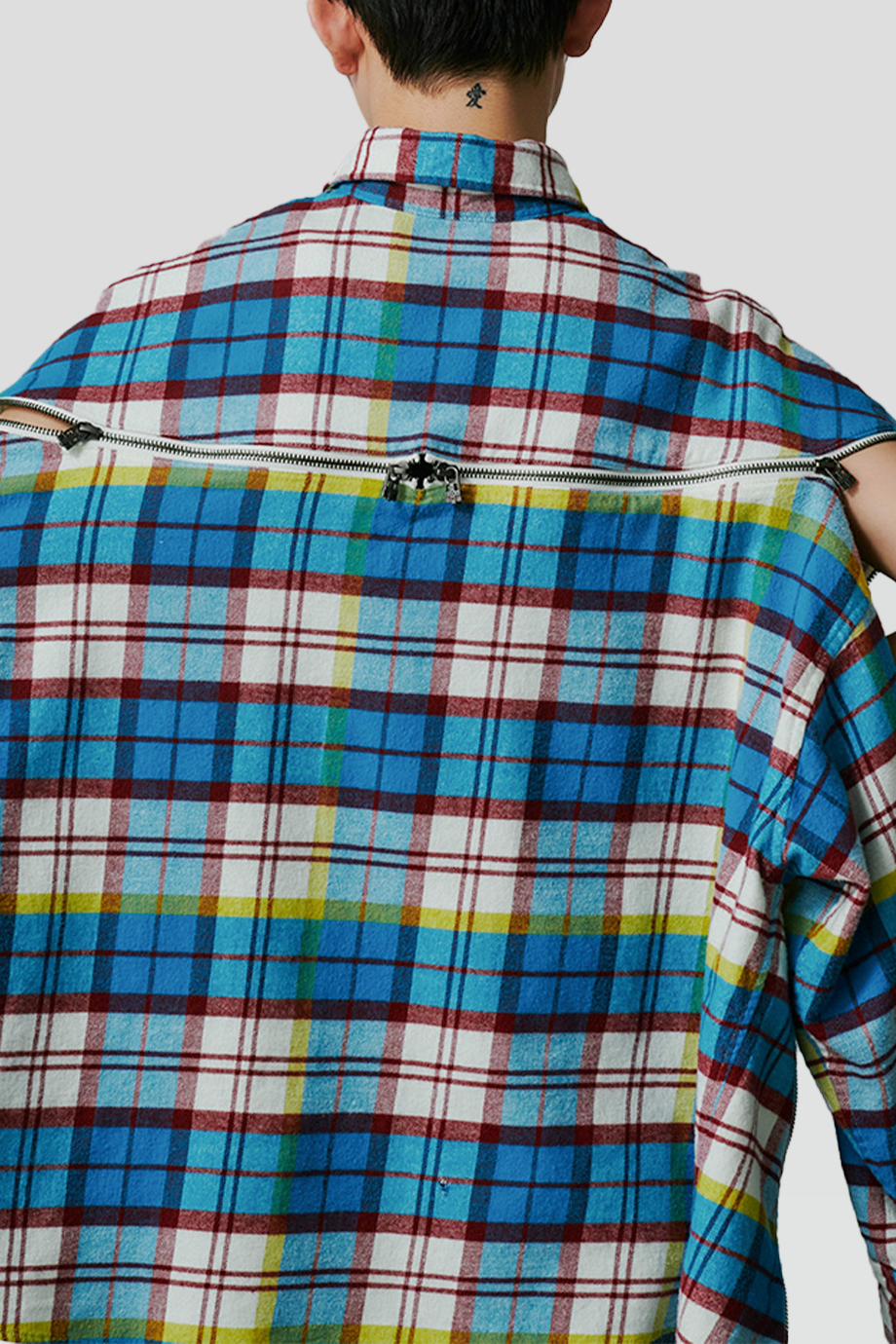 FACETASM｜CHECK 格紋拉鏈拼接襯衫