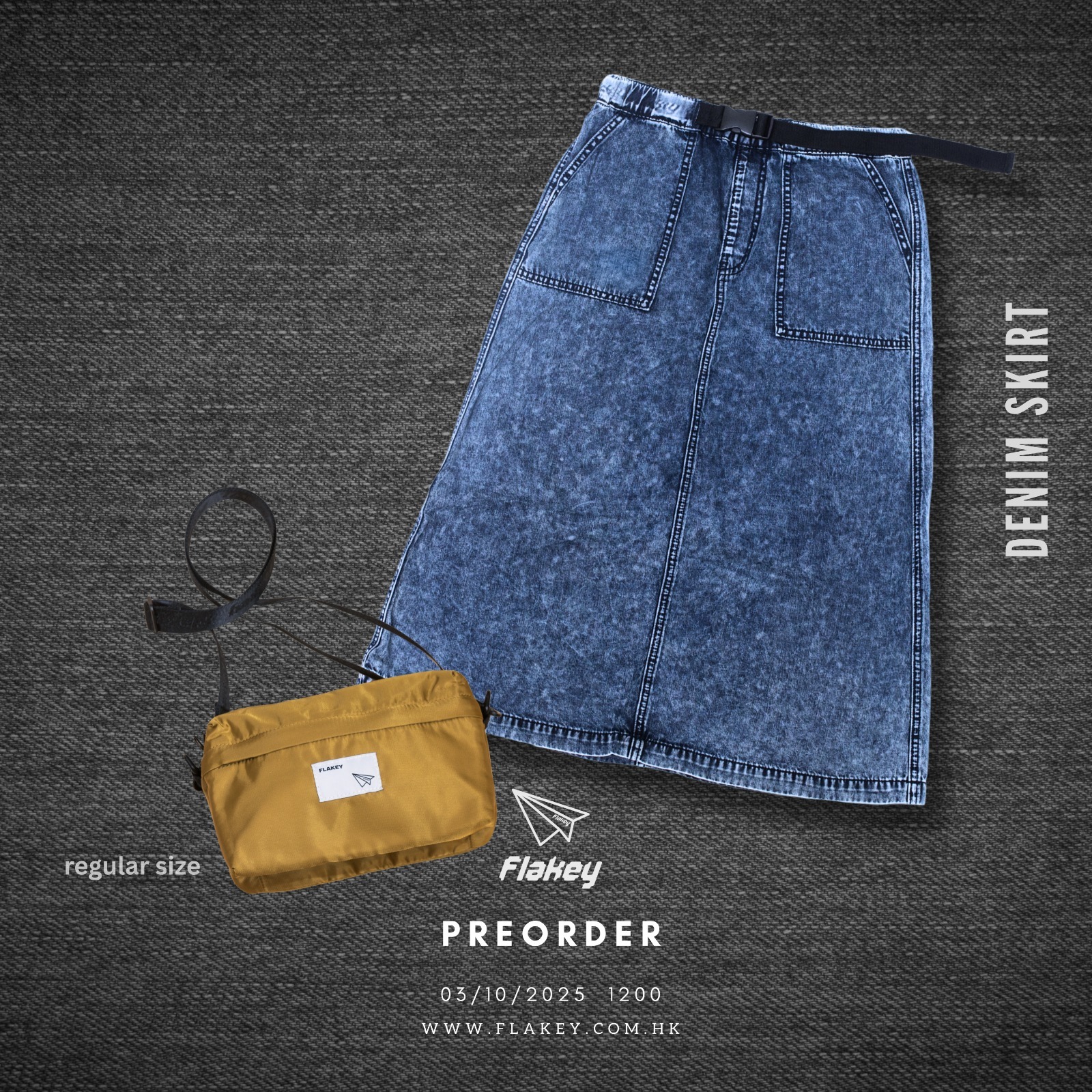 Denim Skirt 2025 Regular卡其斜孭袋組合
