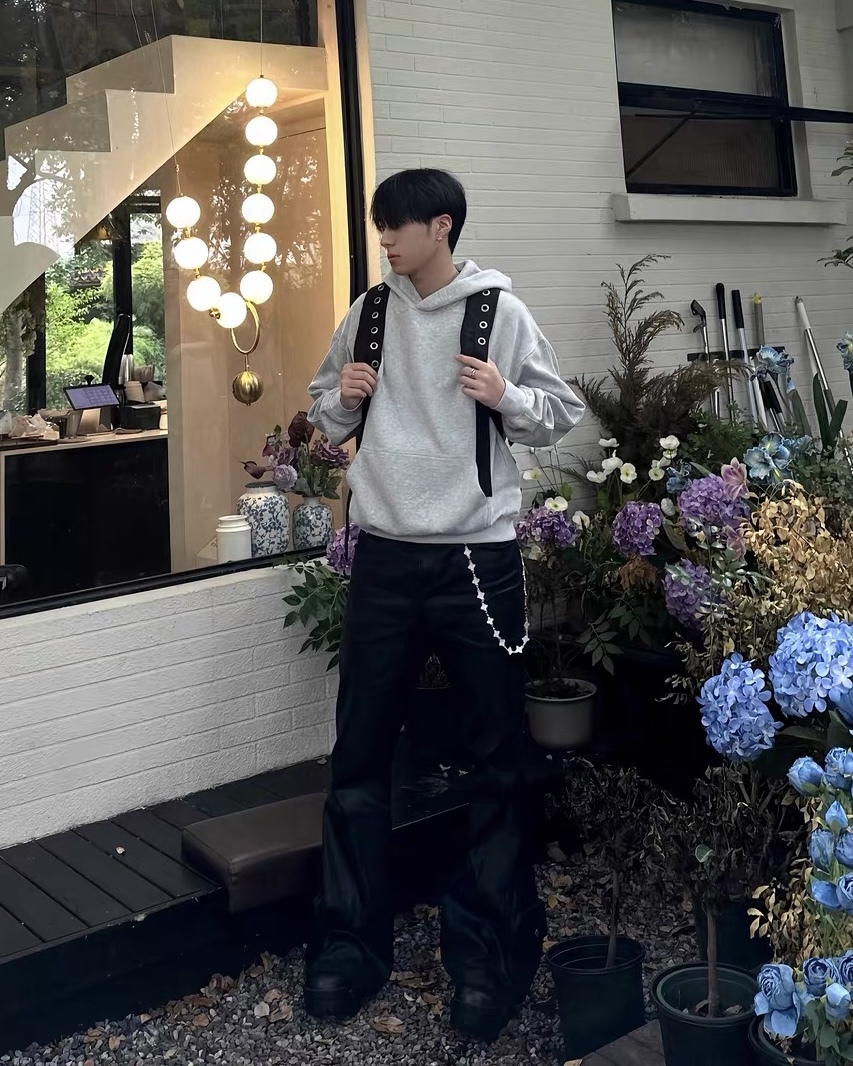 BOXY 重磅 寬短 連帽 純棉 長袖 帽T