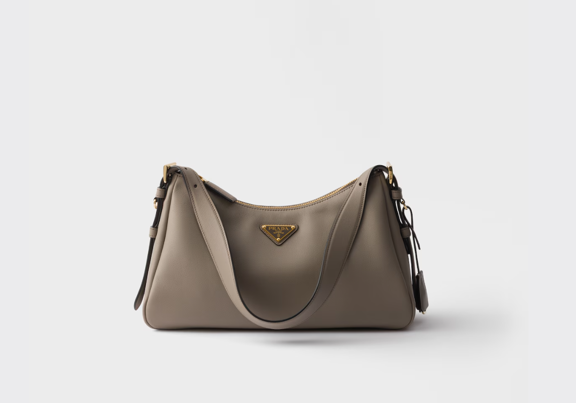 PRADA Aimée Medium Leather Shoulder Bag
