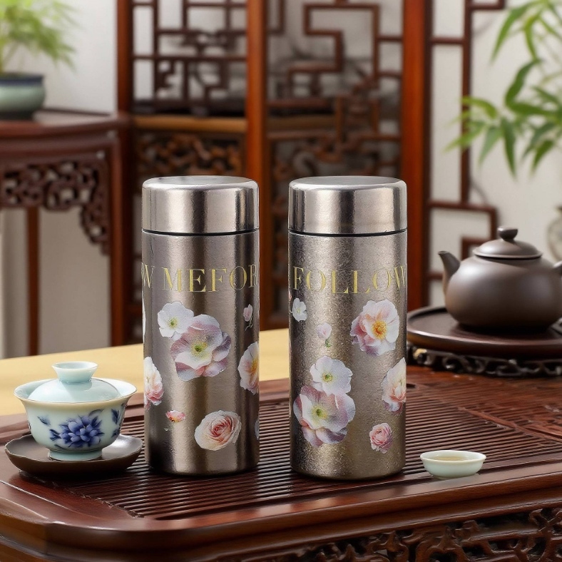 純鈦3D印花保溫杯・掌心迷你杯