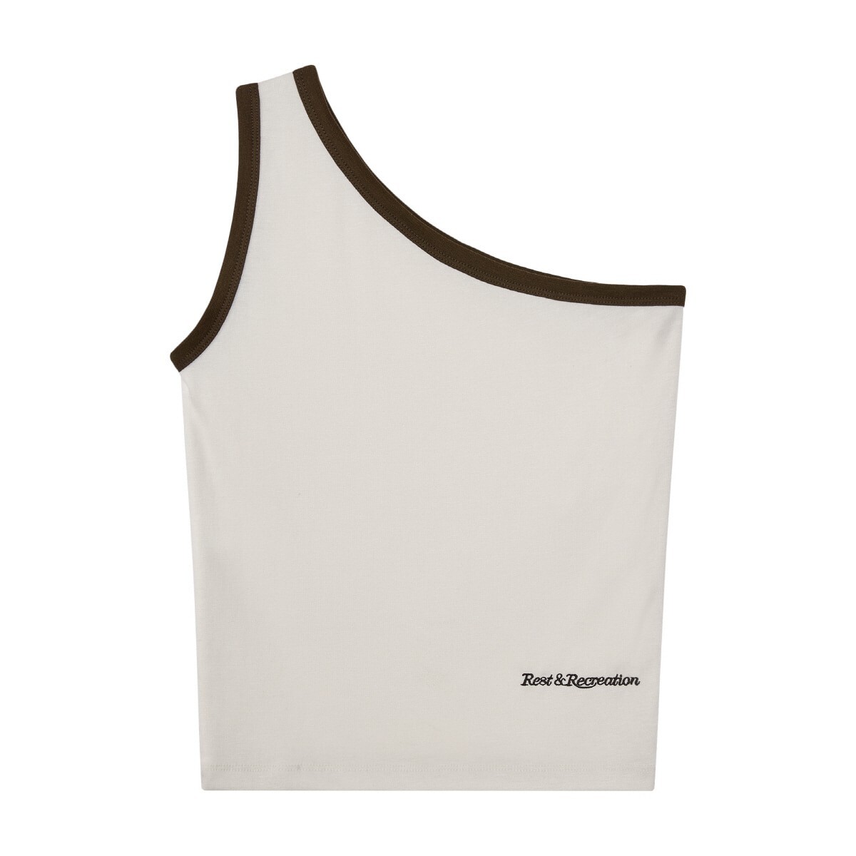 Rest&Recreation ONE SHOULDER SLEEVELESS - CREAM