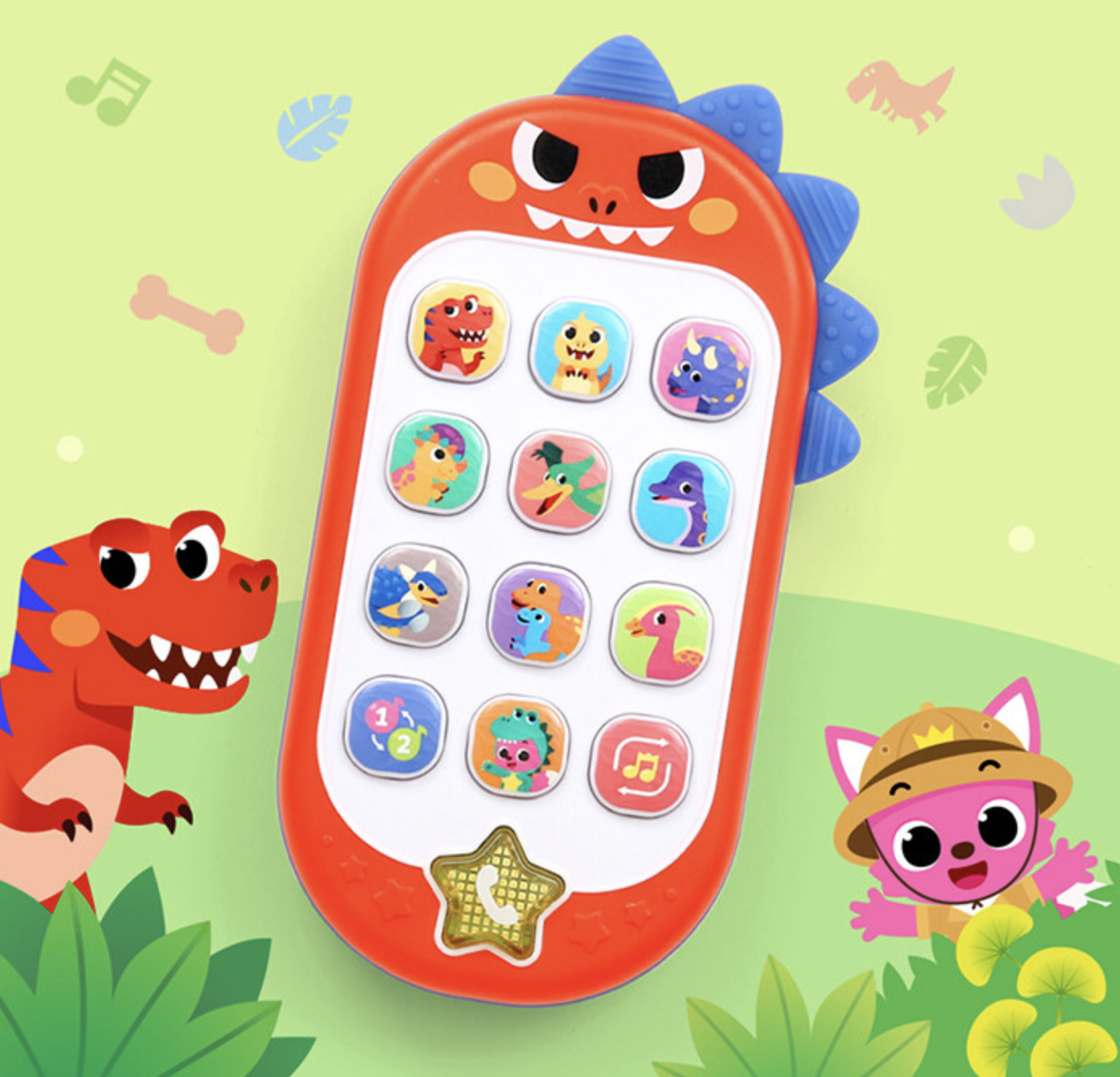 Pinkfong 碰碰狐恐龍手機玩具