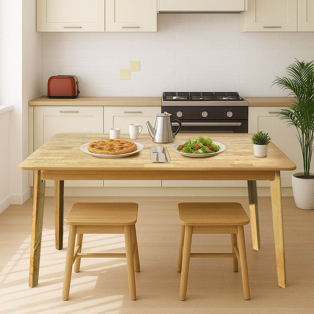 【AOTTO】簡約款自然原木餐桌-120公分(WD-017)